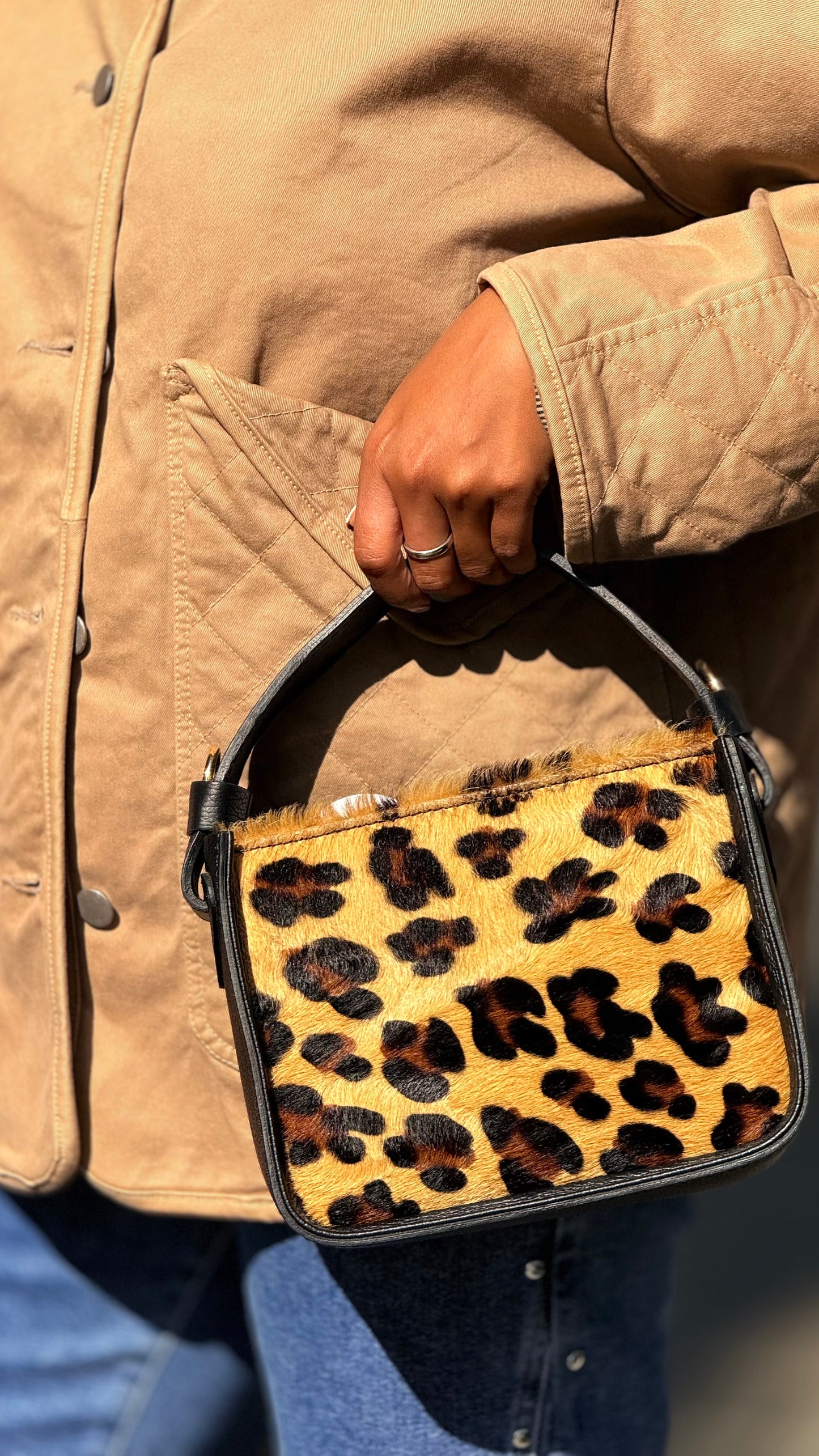 Bolso piel animal print