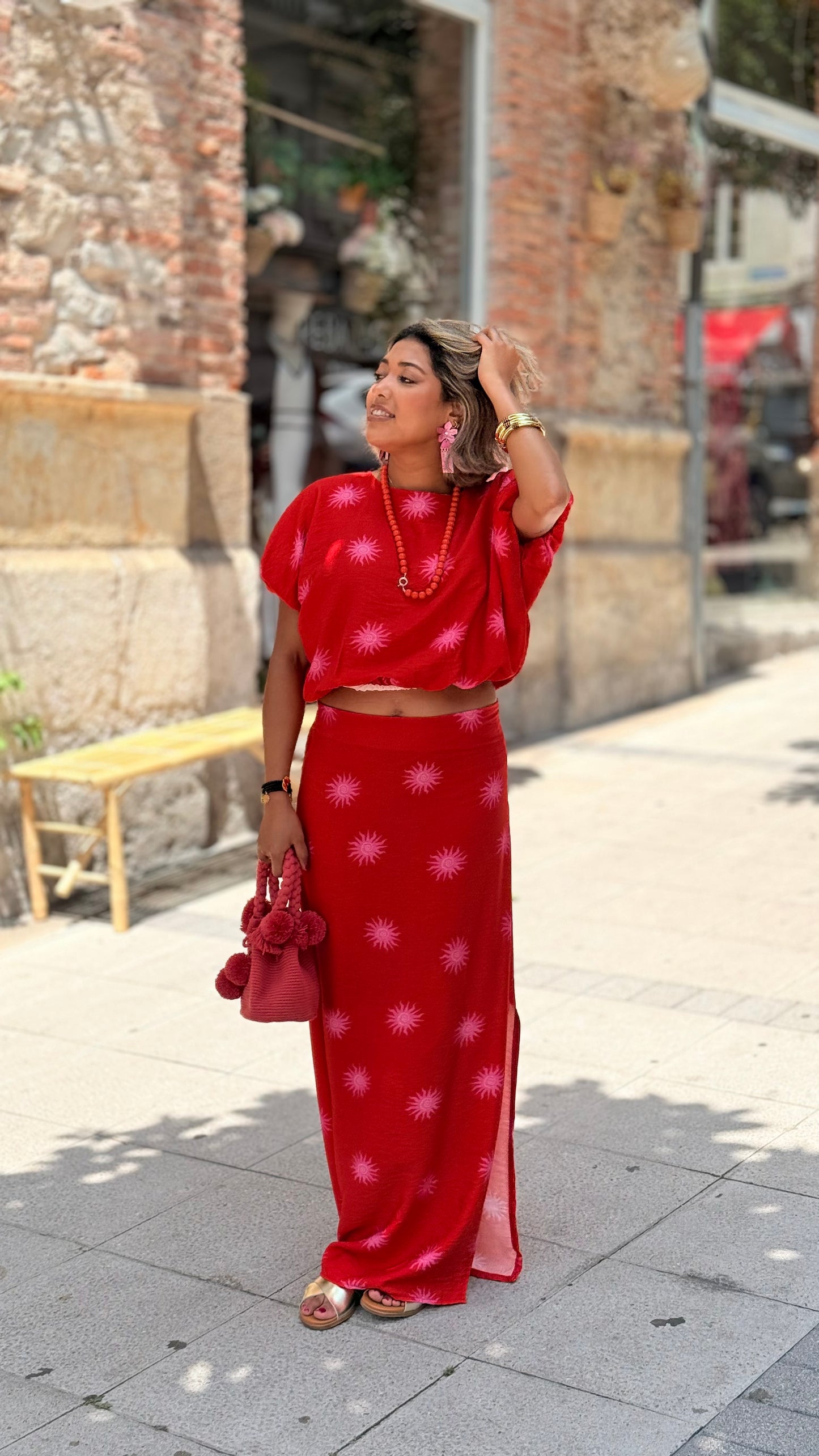 Conjunto sol fucsia