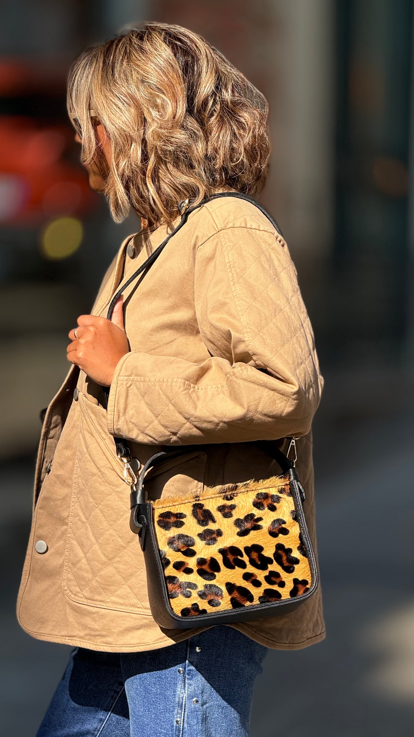Bolso piel animal print