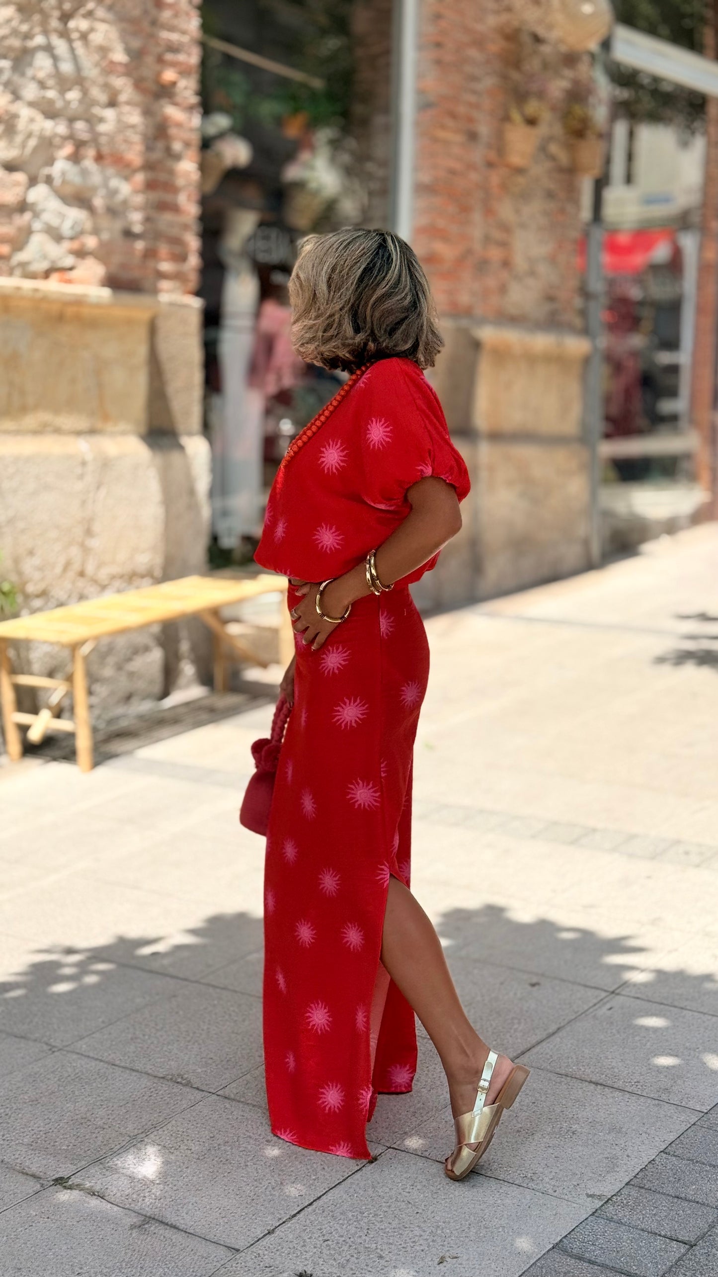 Conjunto sol fucsia