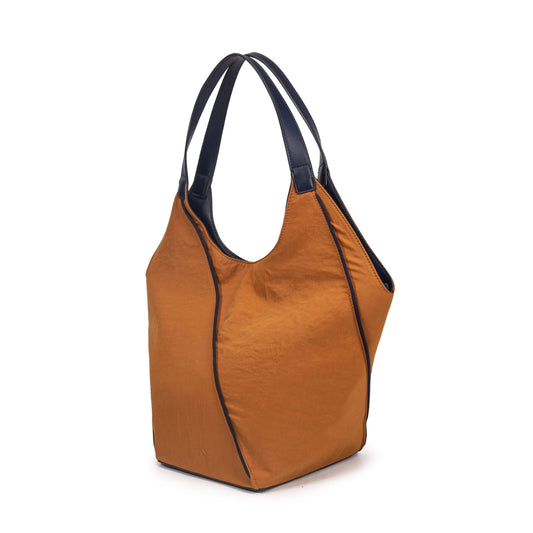 Bolso de hombro de nylon Mariel camel