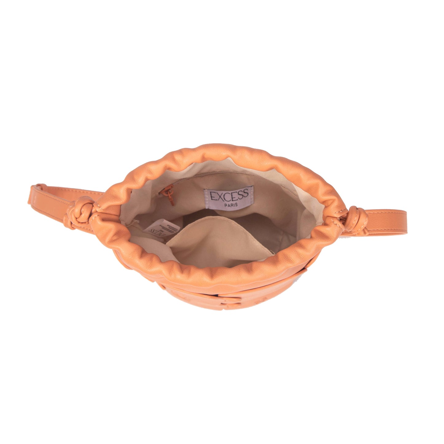 Bolso cubo de cuero vegano Felin naranja