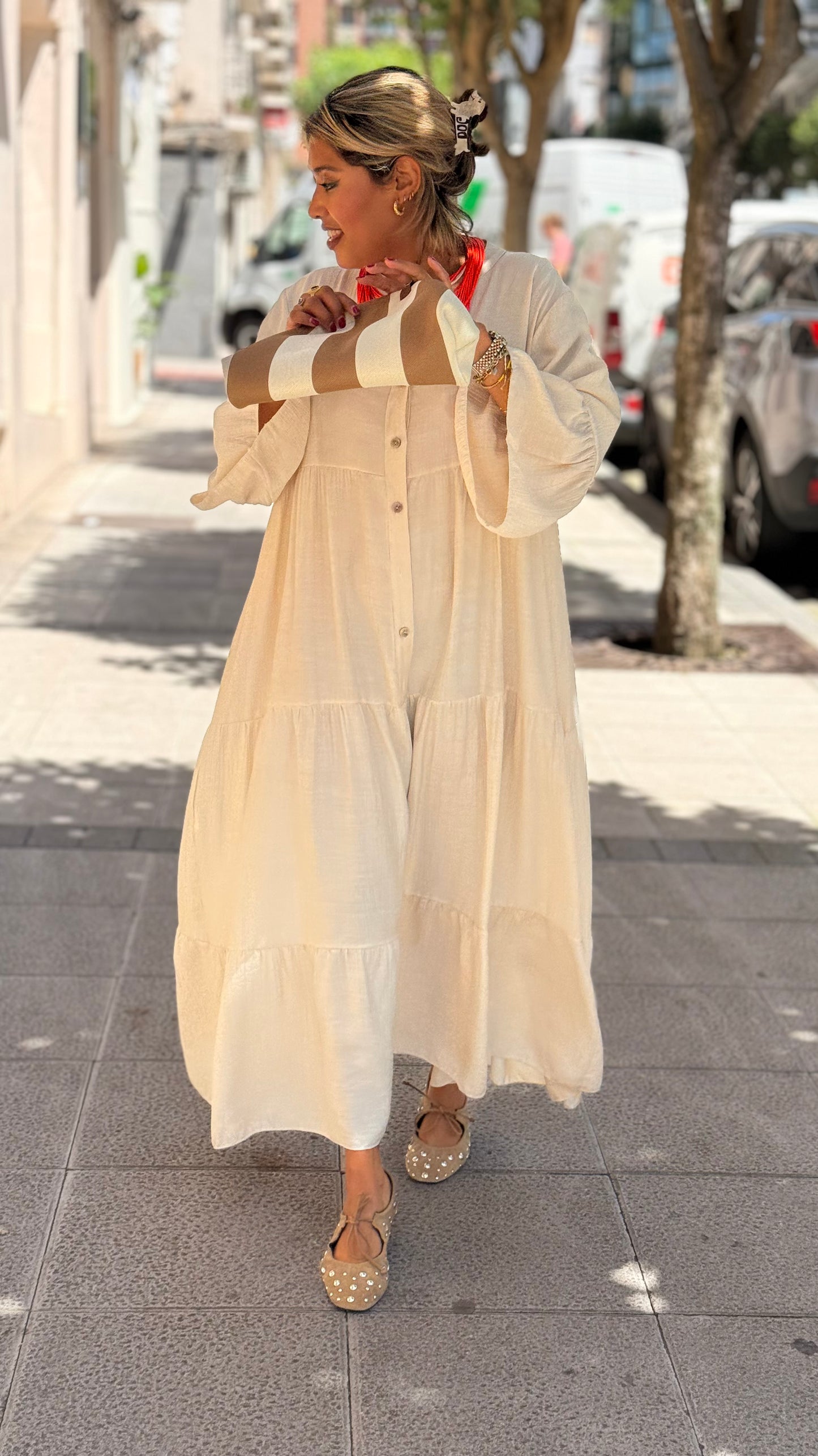 Vestido Rita beige