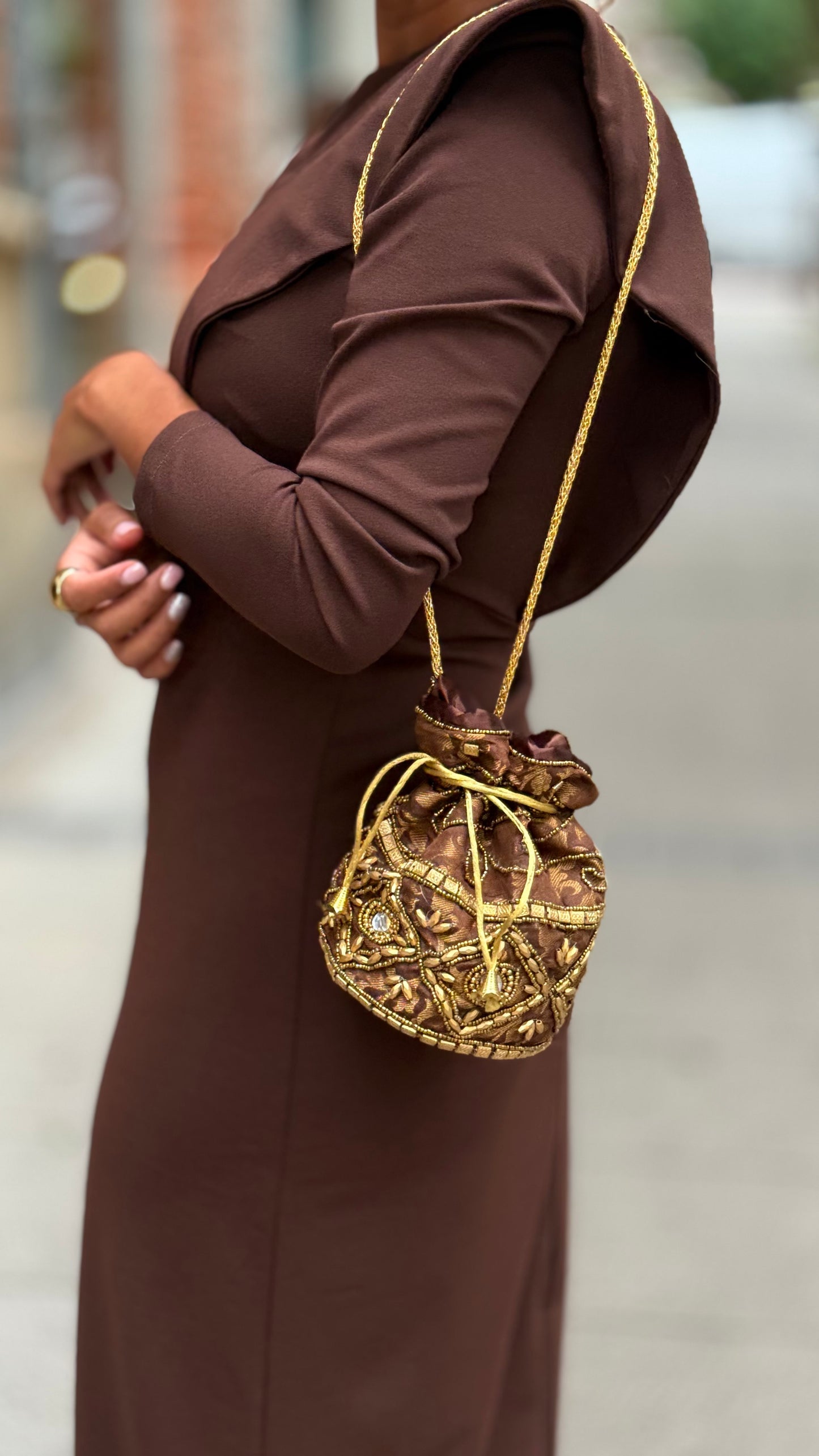 Bolso saco marrón