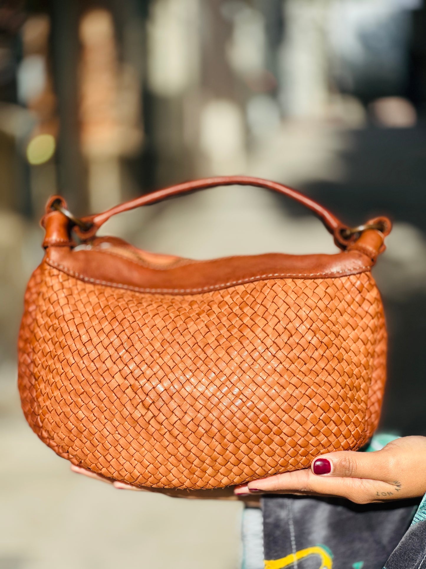 Bolso en piel lavada