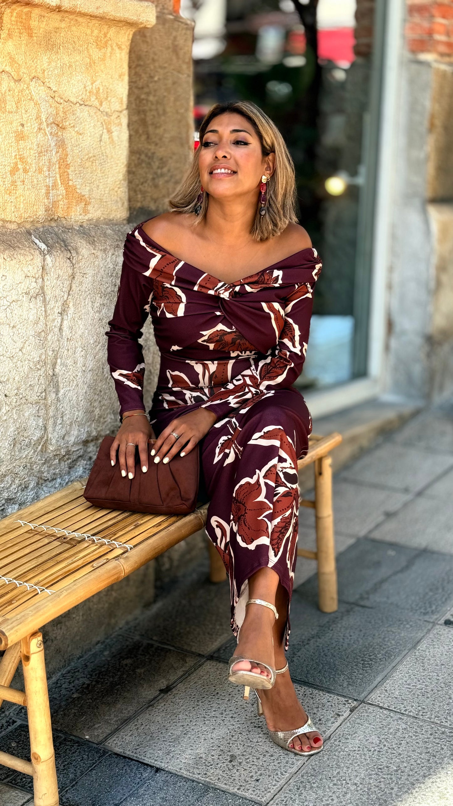 Vestido Shaila granate