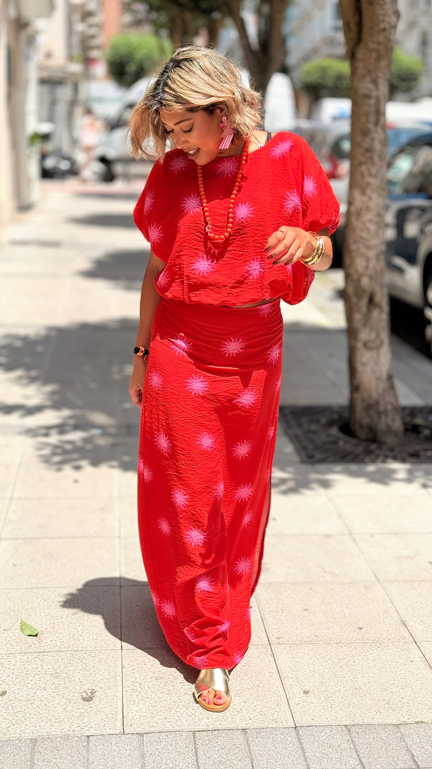 Conjunto sol fucsia