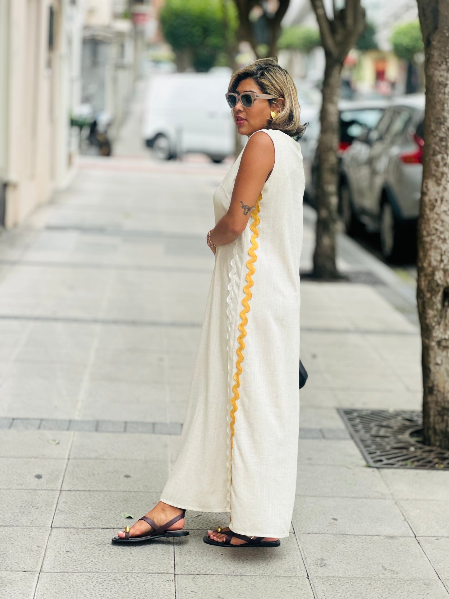 Vestido Tarifa beige