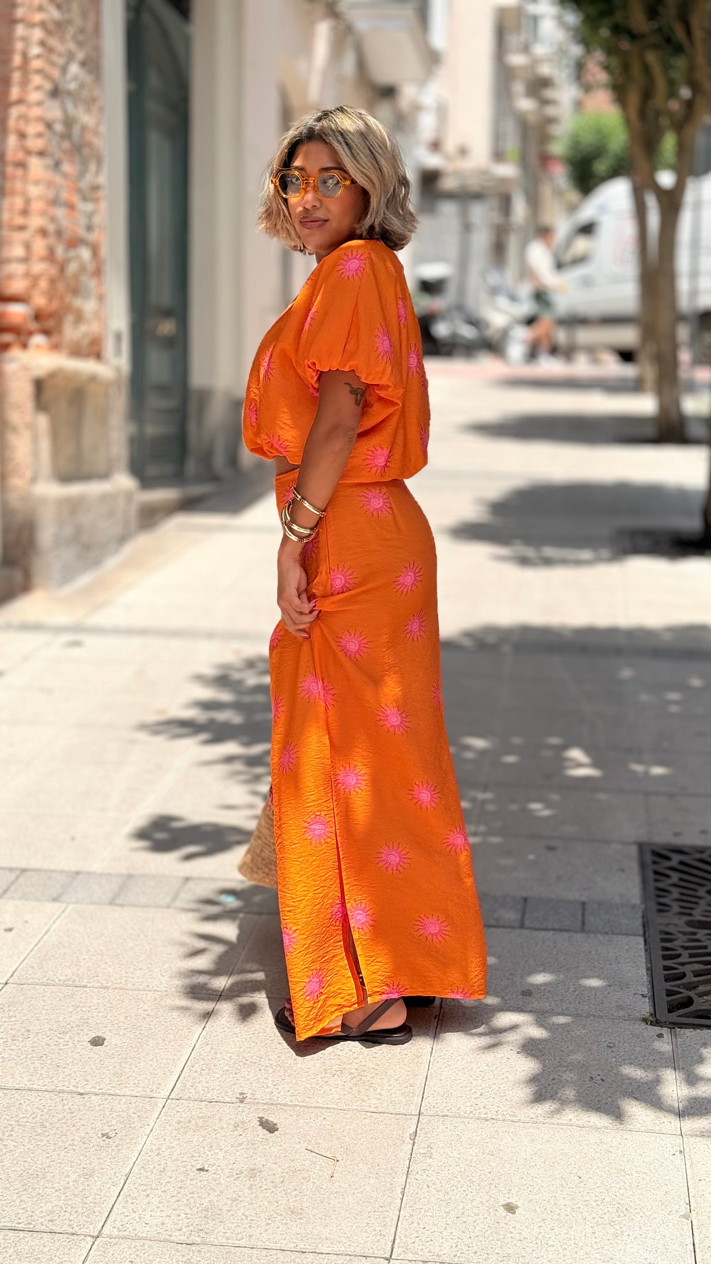 Conjunto sol naranja