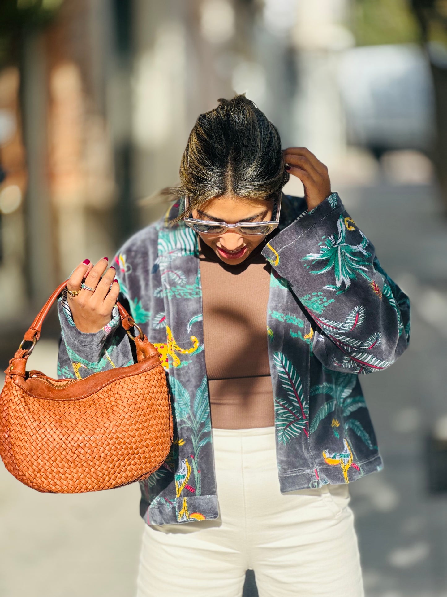 Bolso en piel lavada