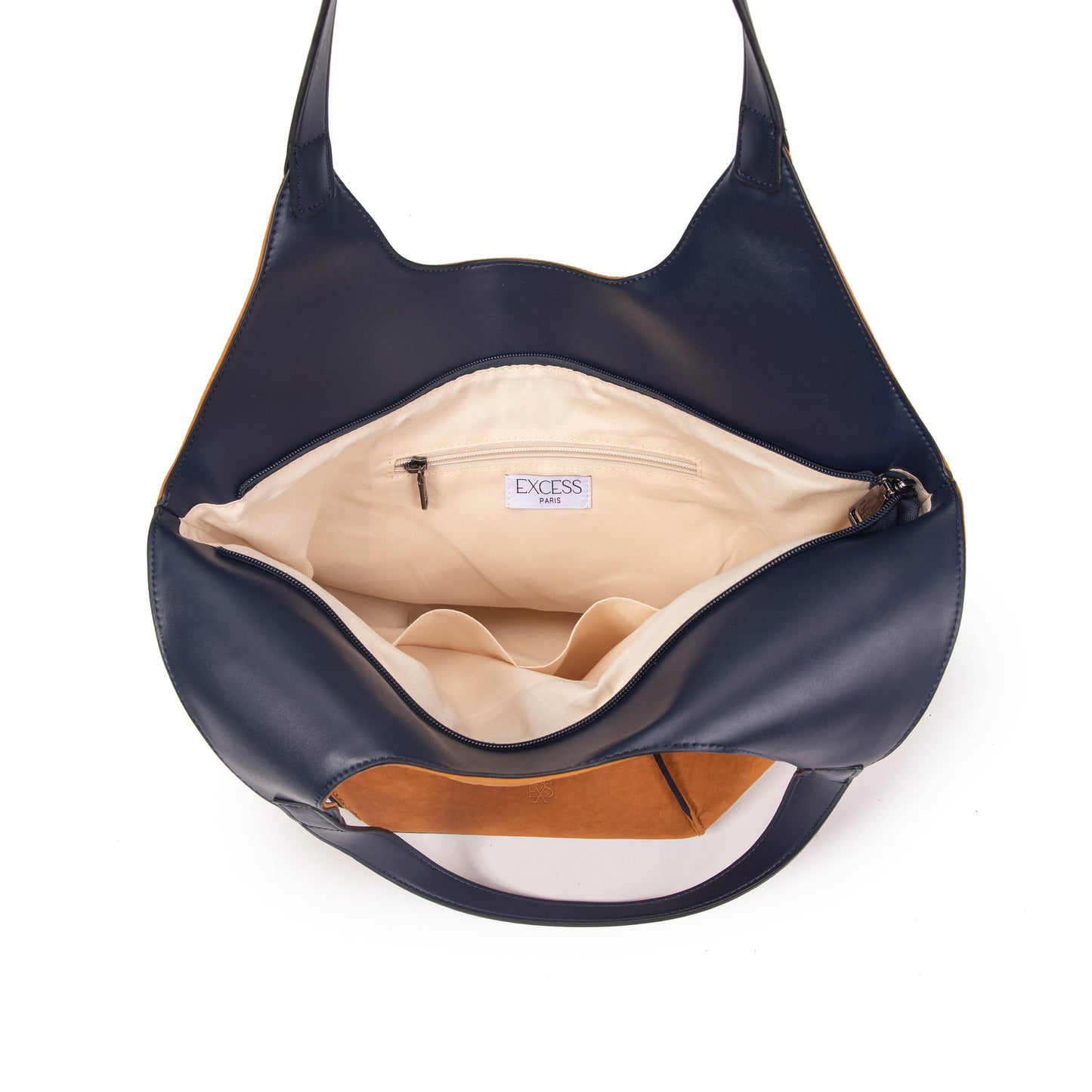 Bolso de hombro de nylon Mariel camel