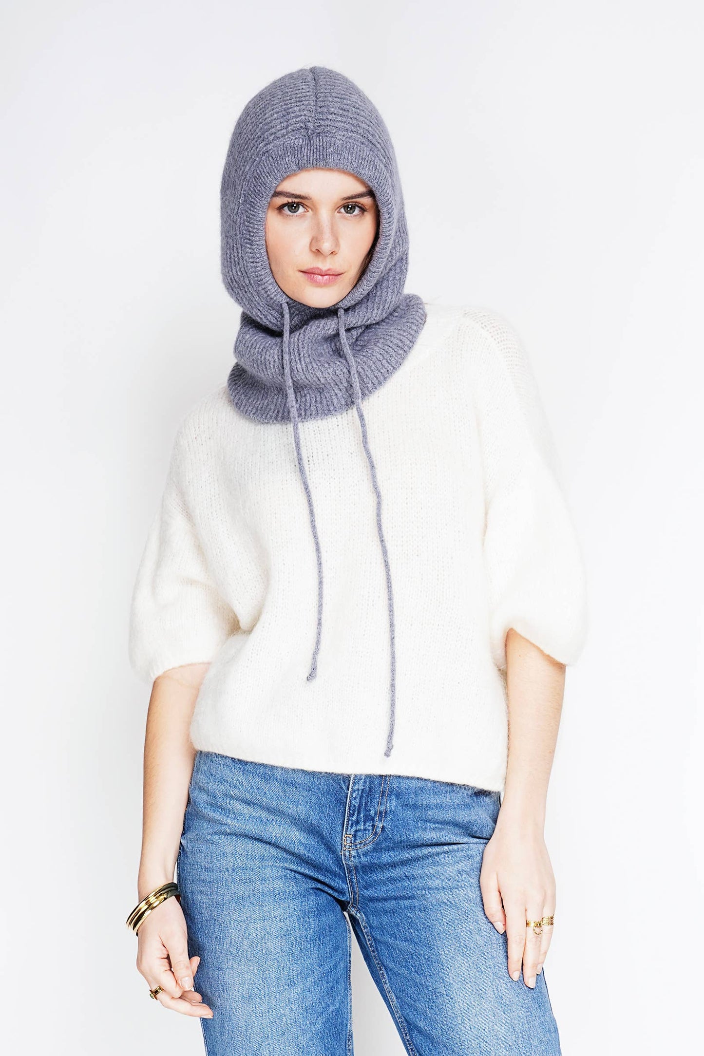 Balaclava en baby alpaca 7710: Gris foncé