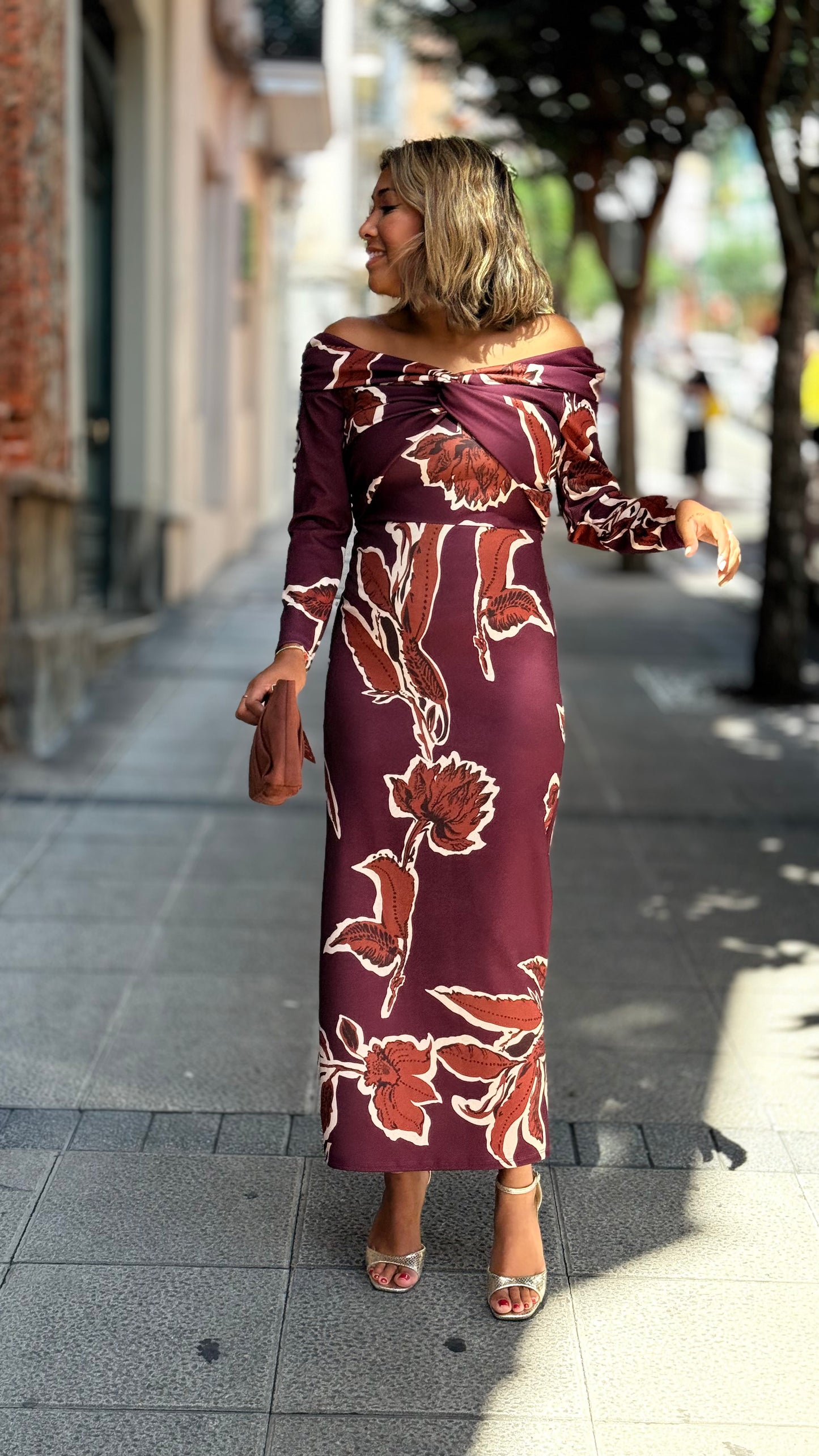 Vestido Shaila granate