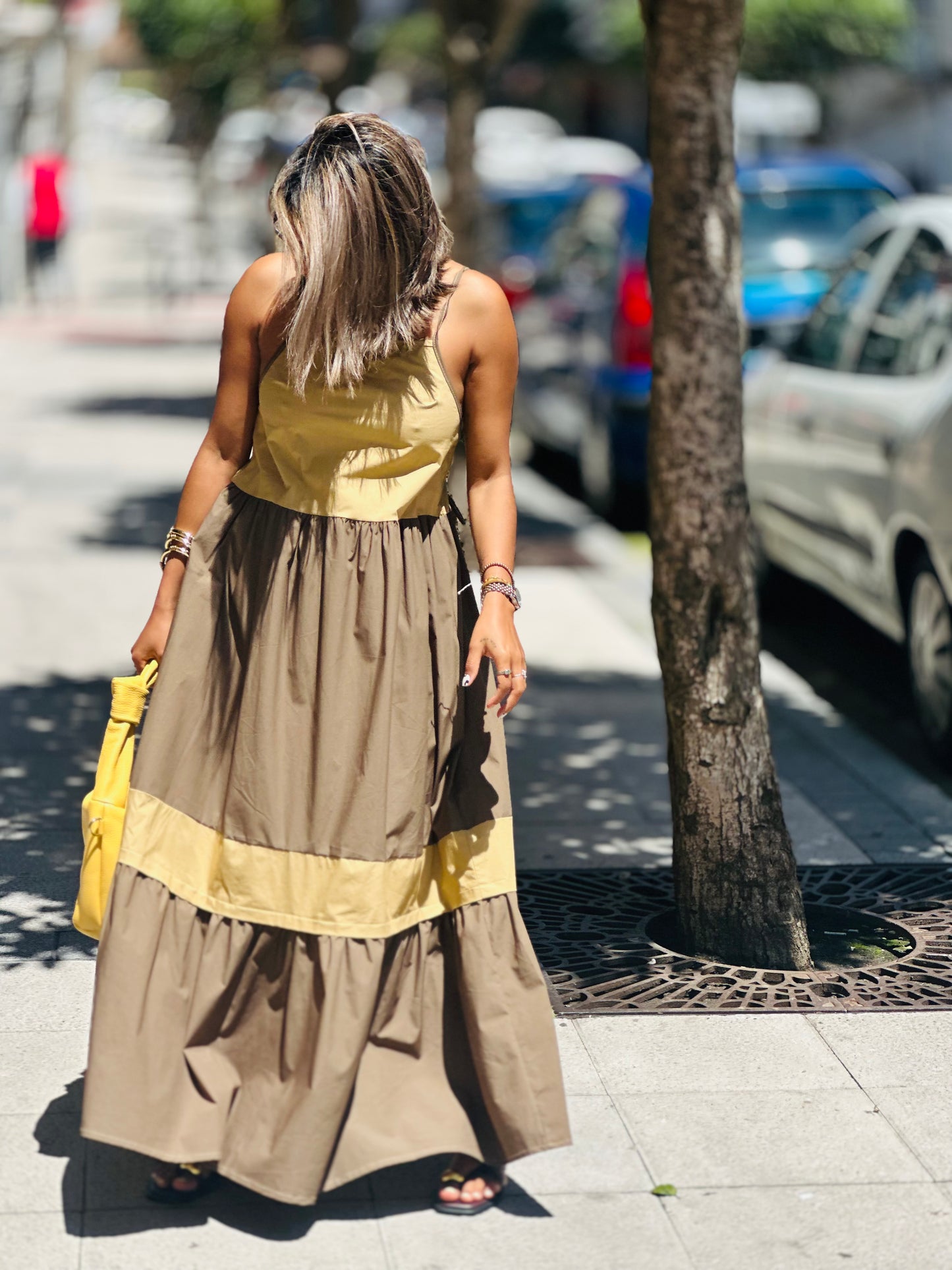 Vestido combinado