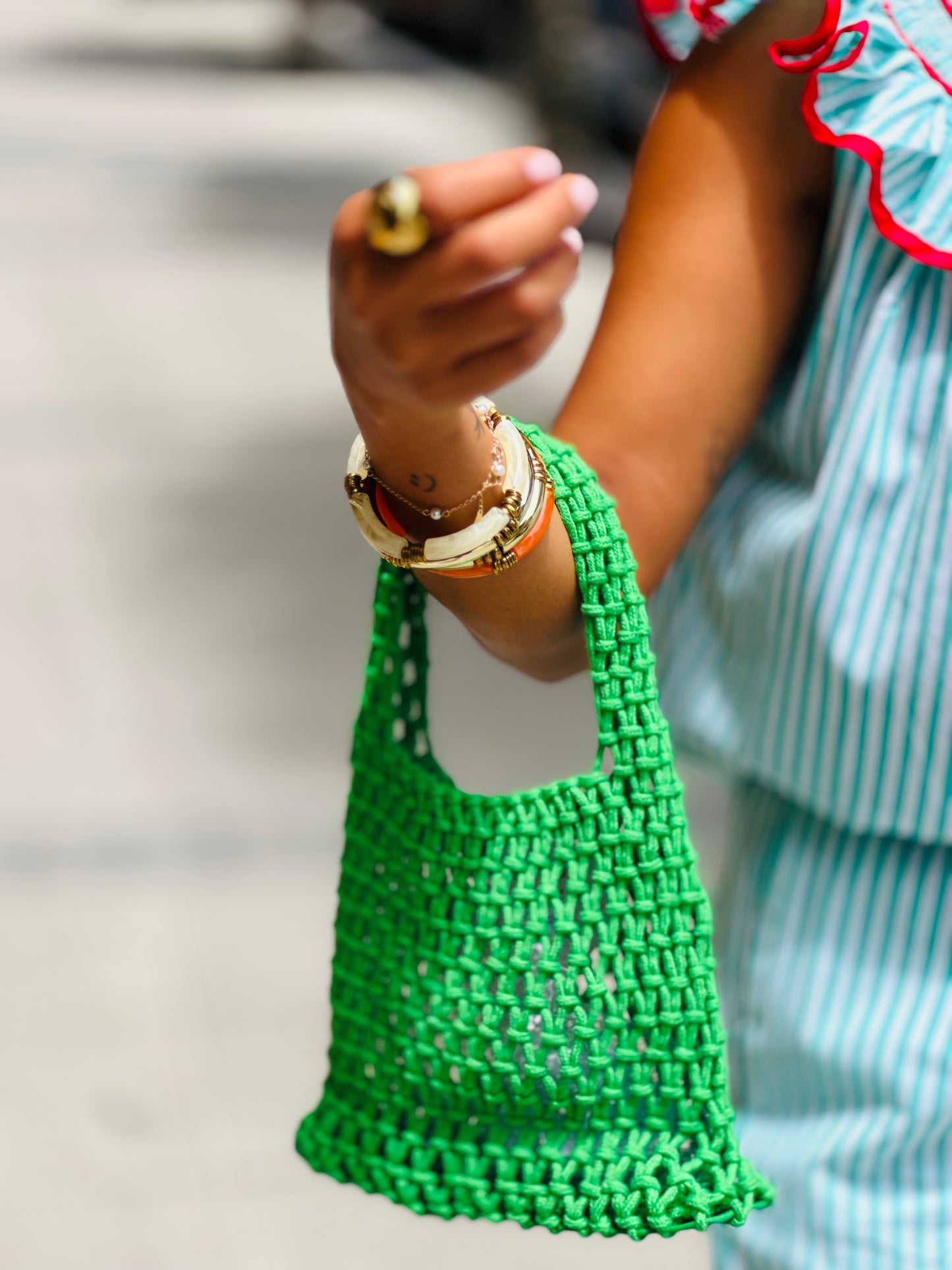 Bolso nudo verde