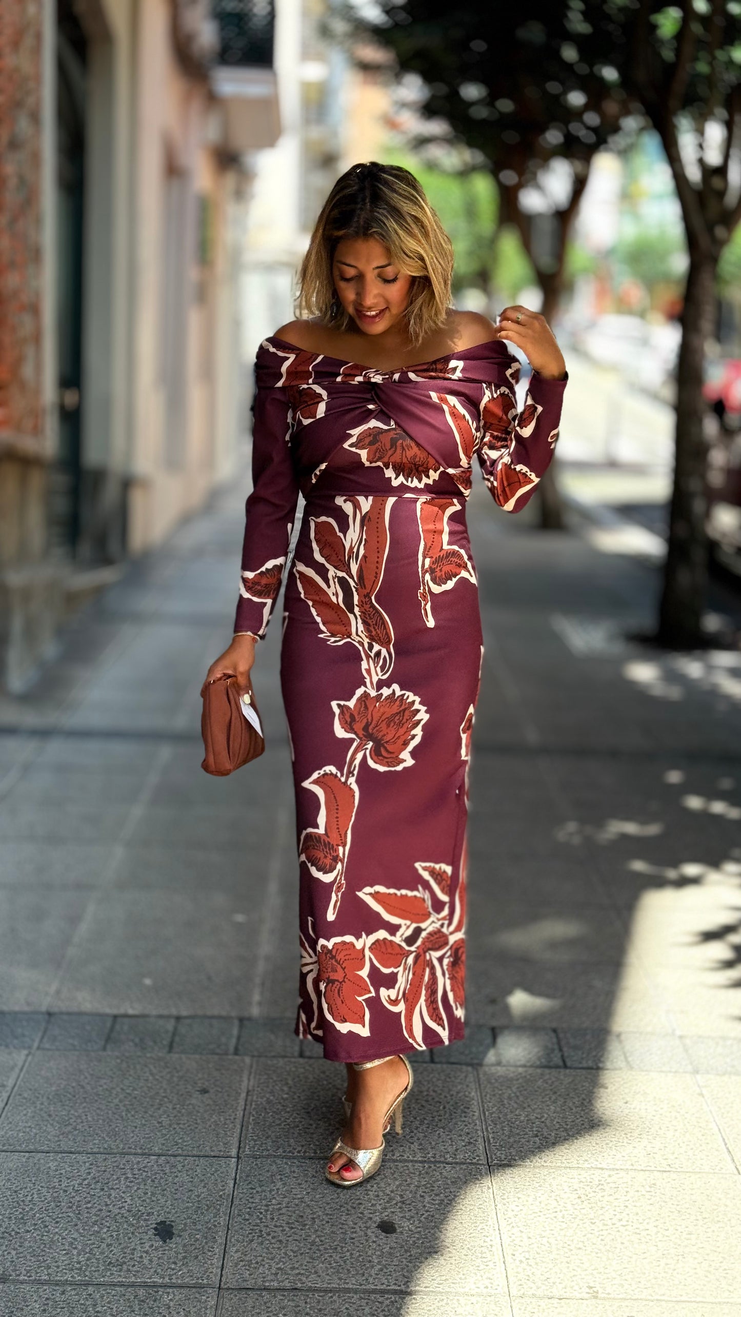 Vestido Shaila granate