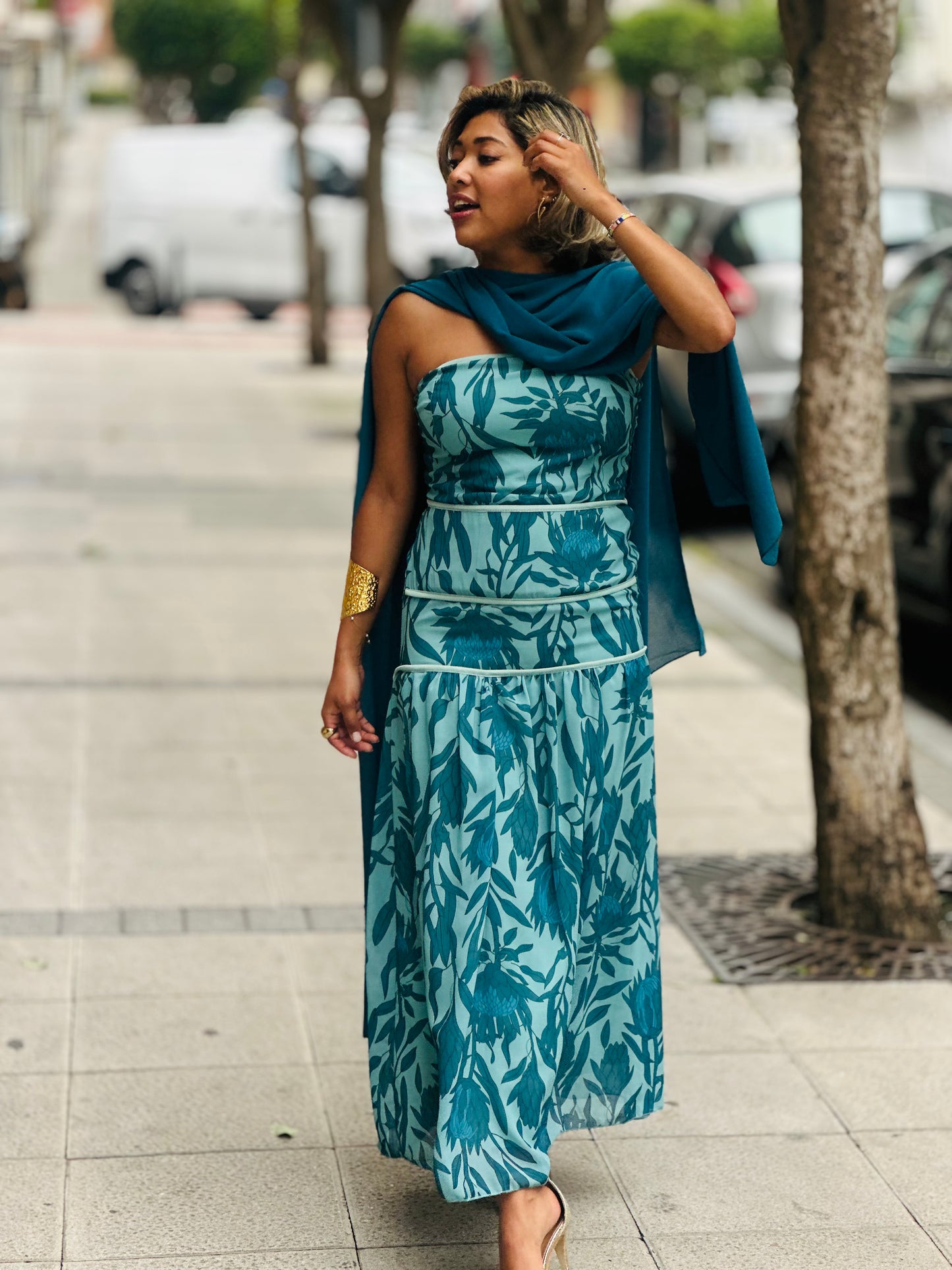 Vestido Any Turquesa