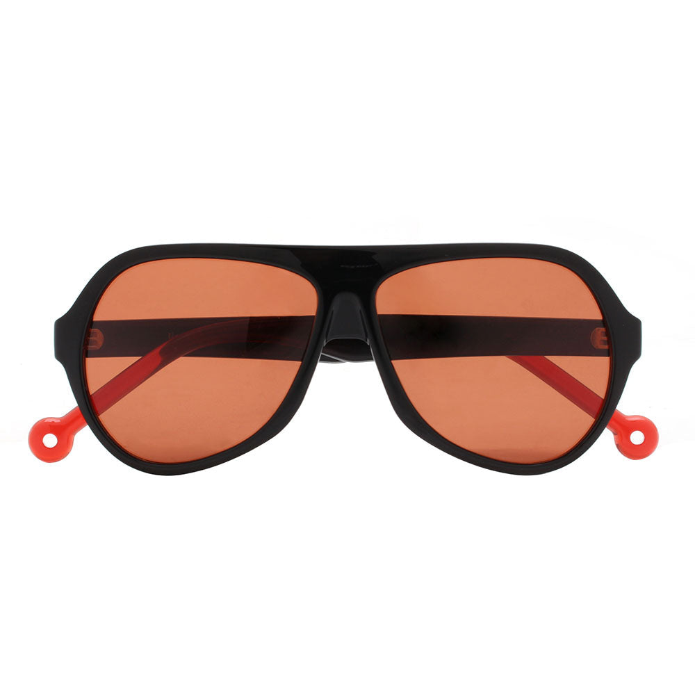 Magma Negro Brillo & Rojo. Gafas de Sol Ecológicas. Monturas Graduables