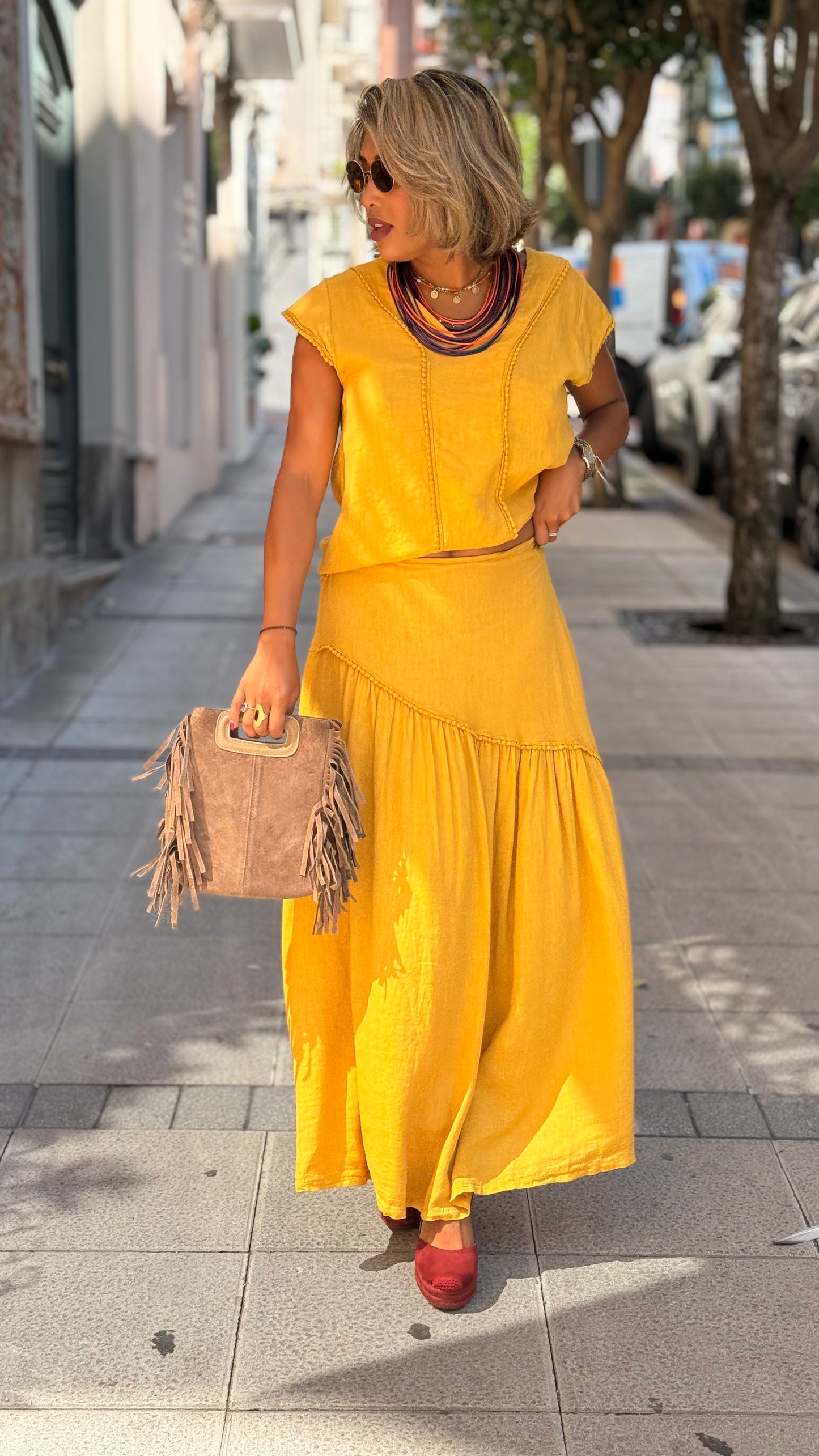 Blusa puntilla lino