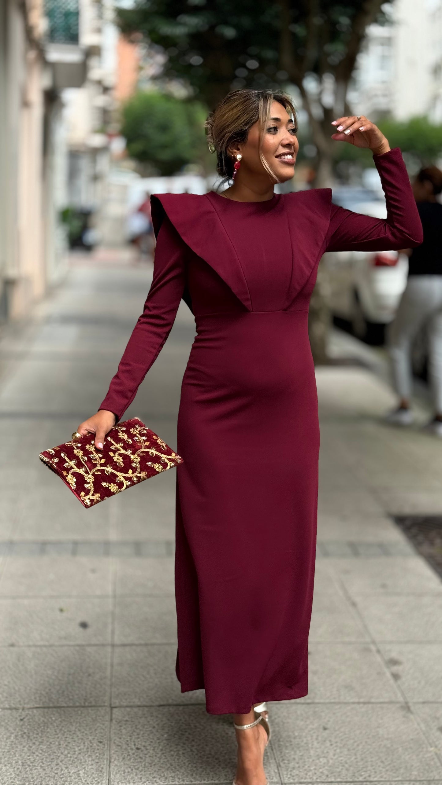 Vestido Lisbon vino
