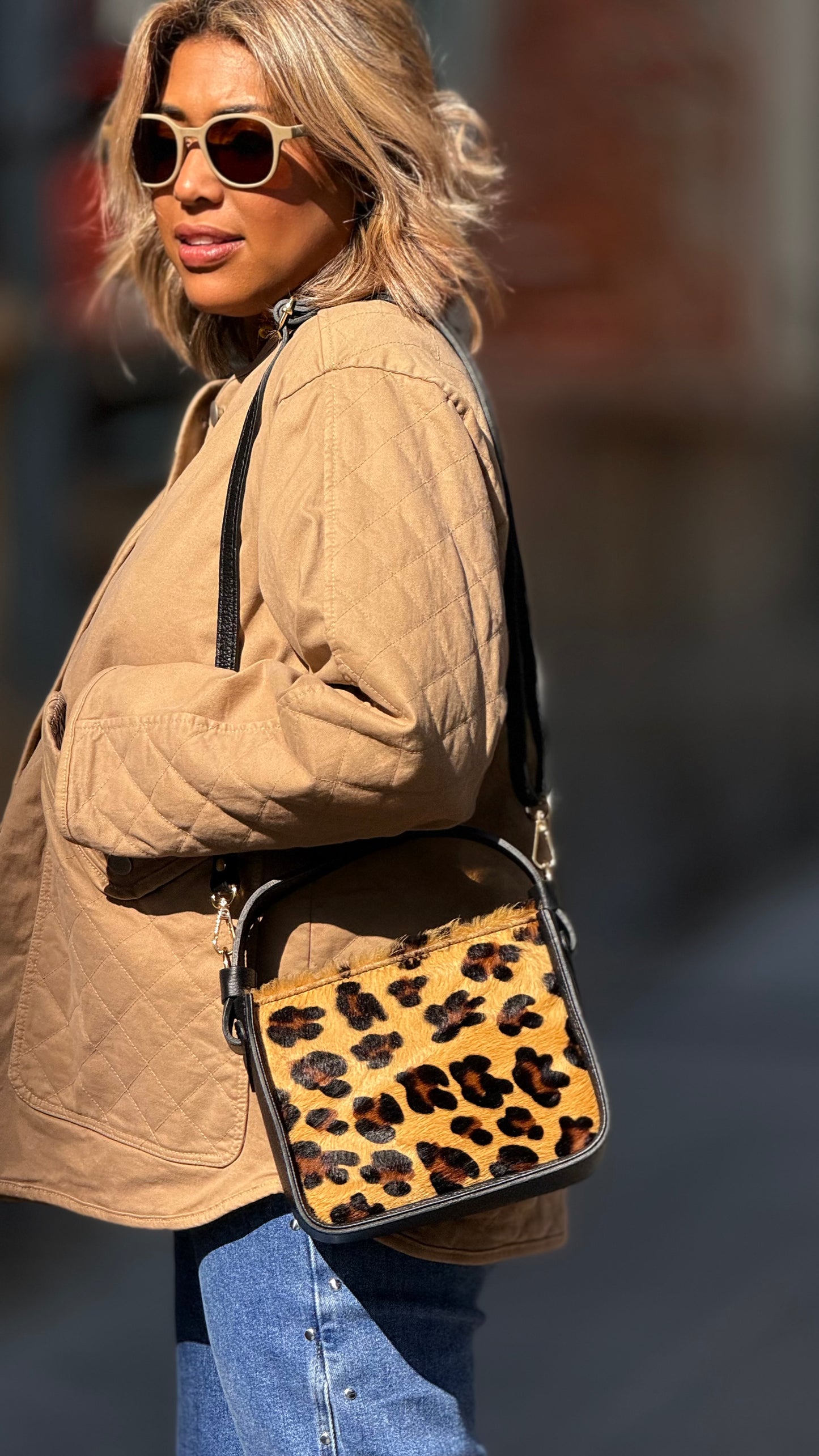 Bolso piel animal print