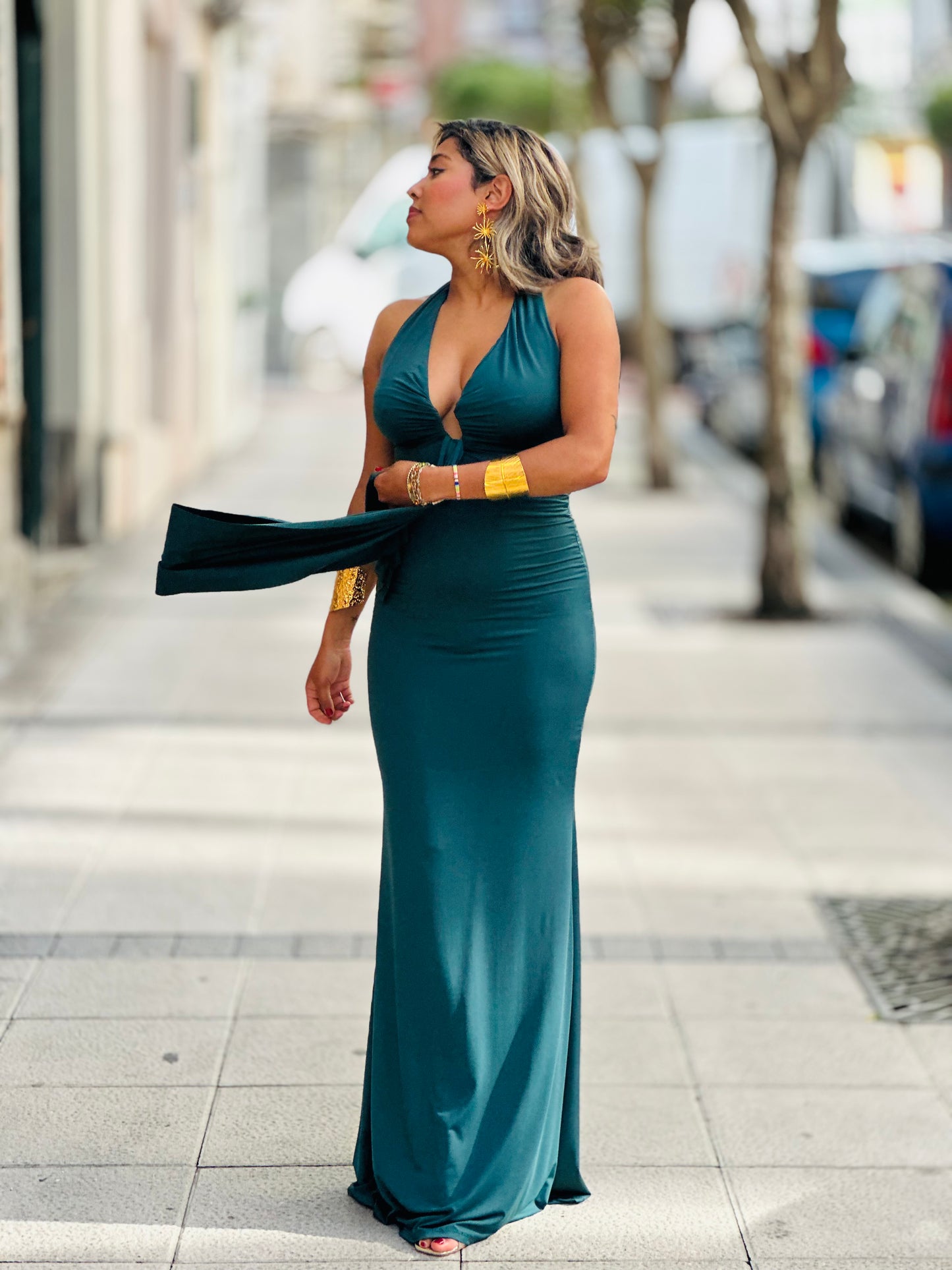 Vestido Linet Verde Botella