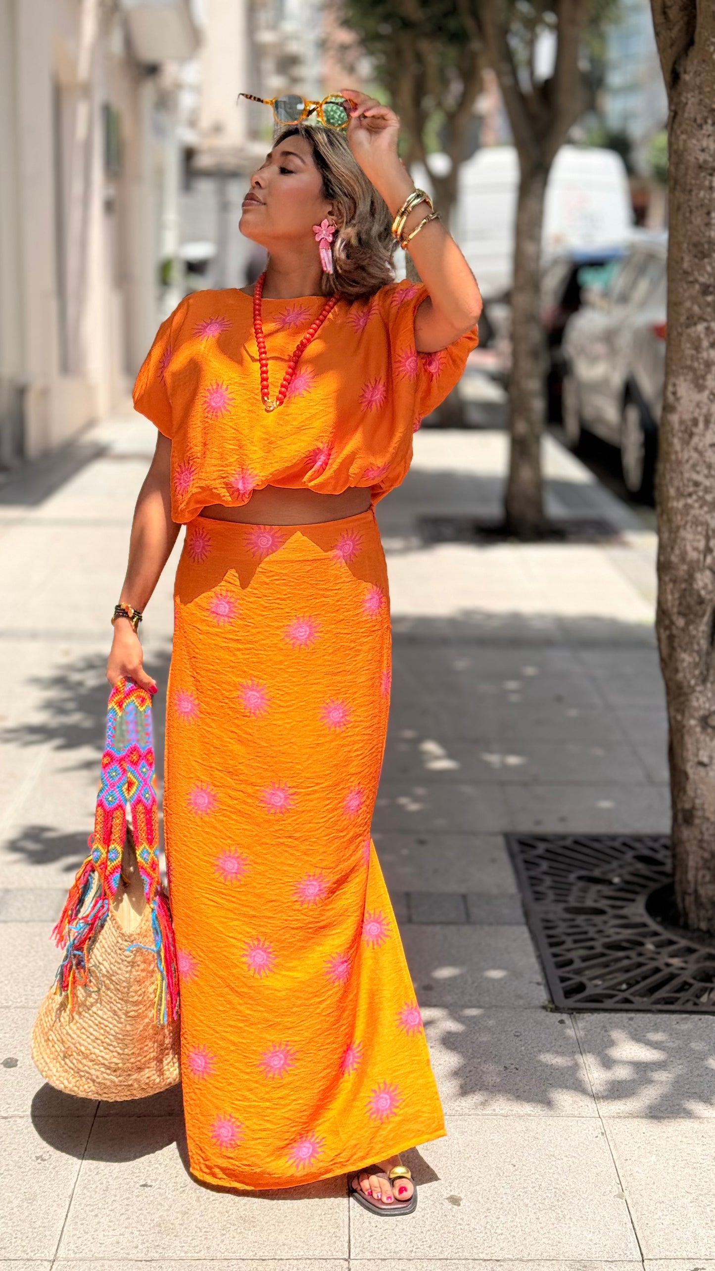 Conjunto sol naranja