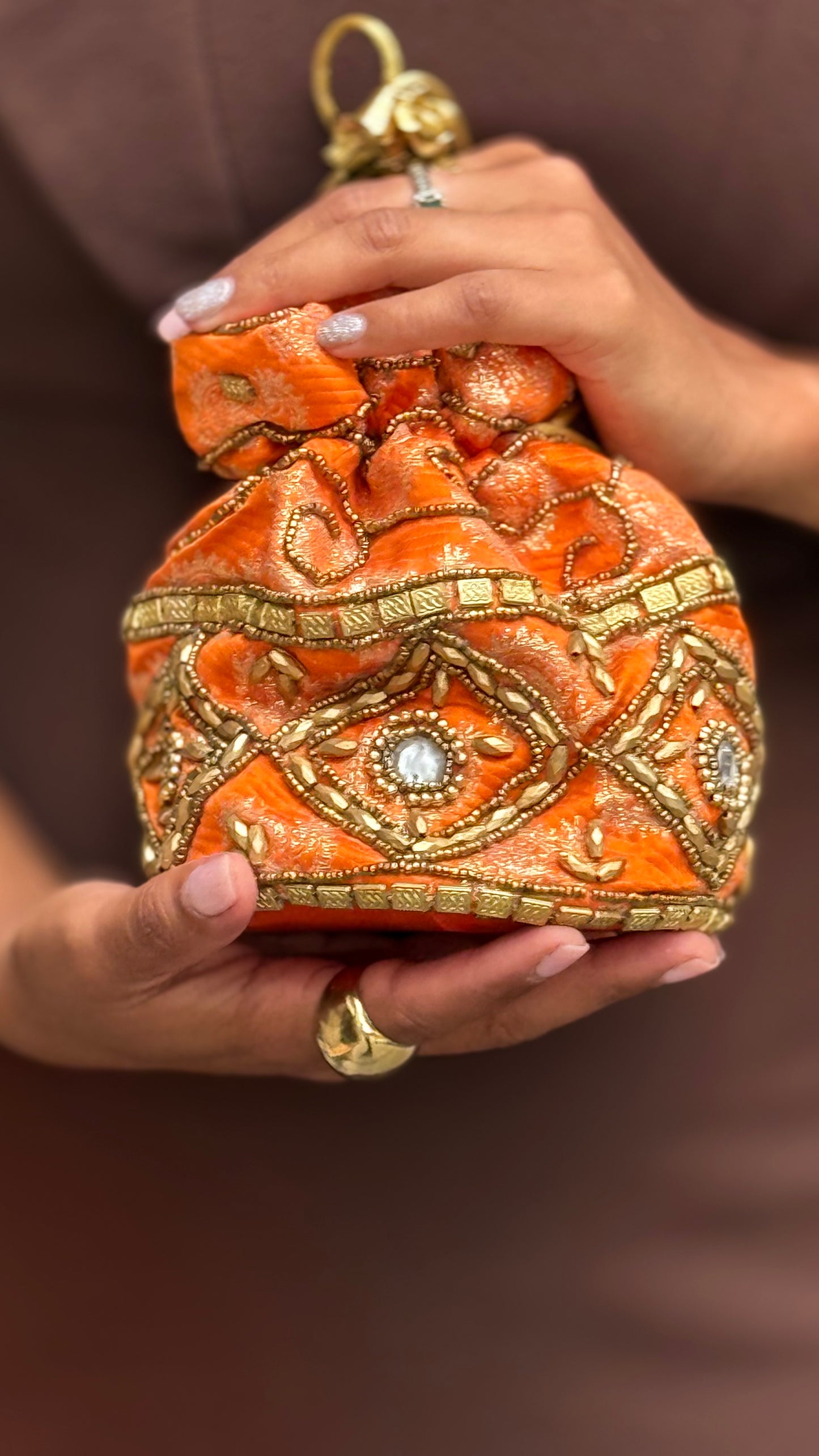 Bolso saco naranja