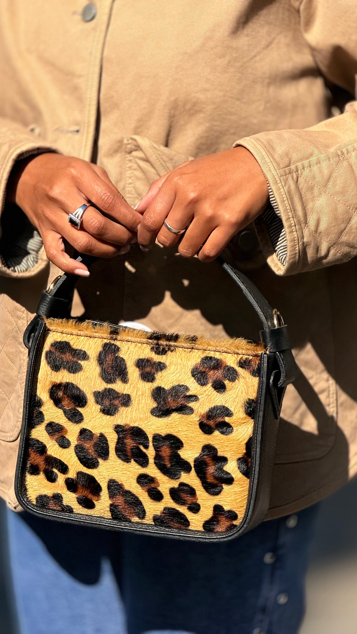 Bolso piel animal print