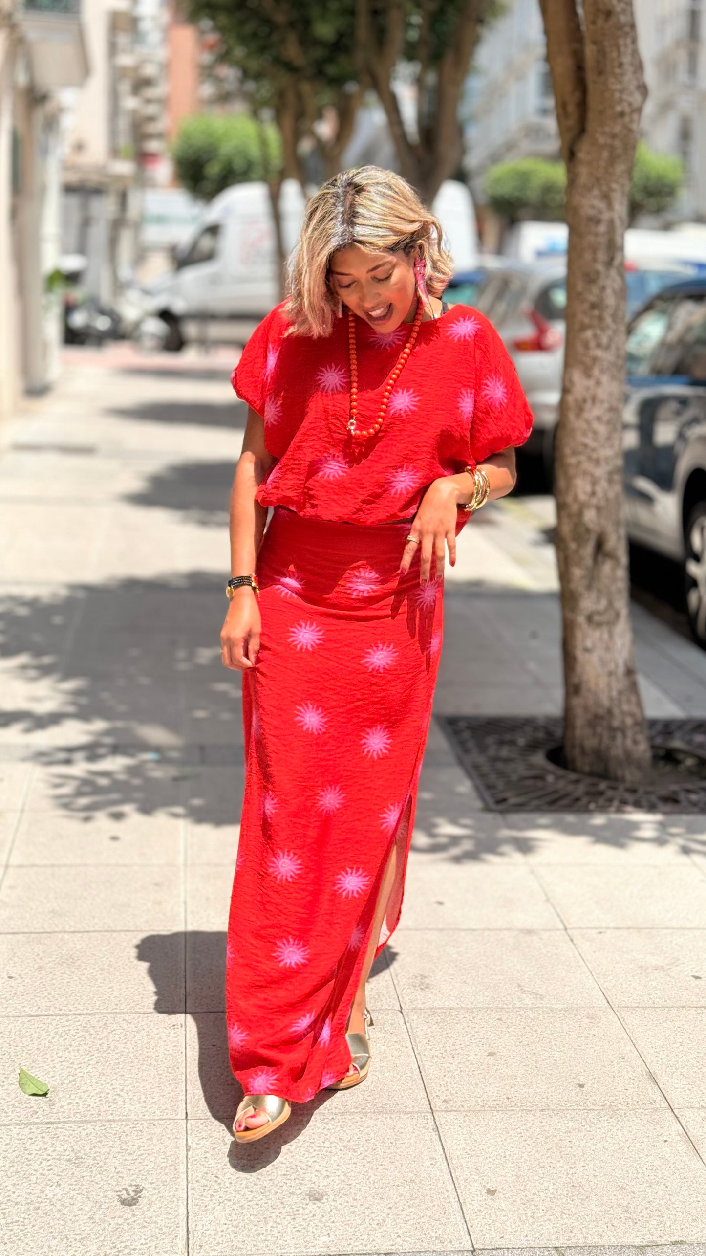 Conjunto sol fucsia