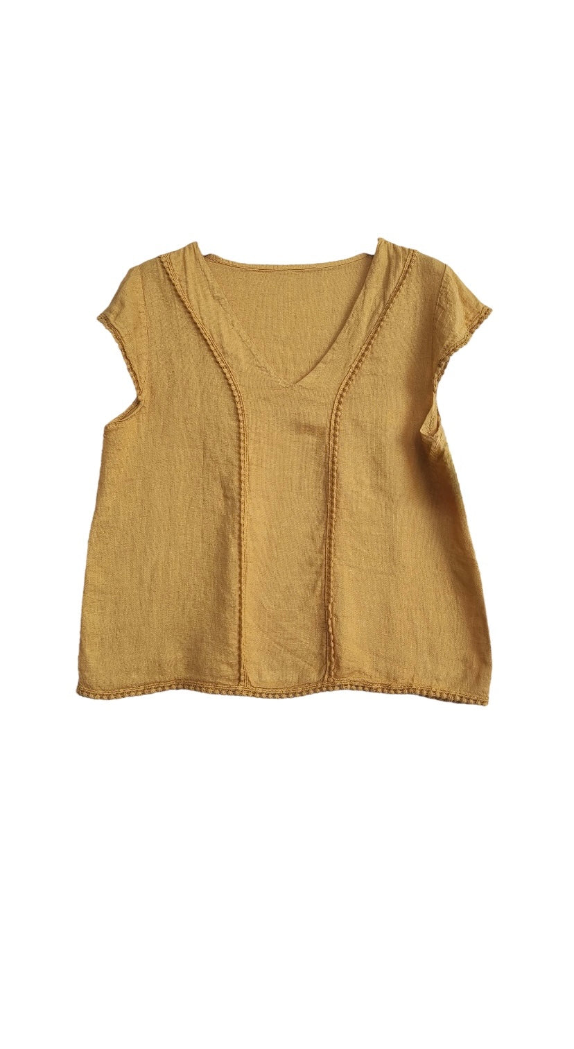 Blusa puntilla lino