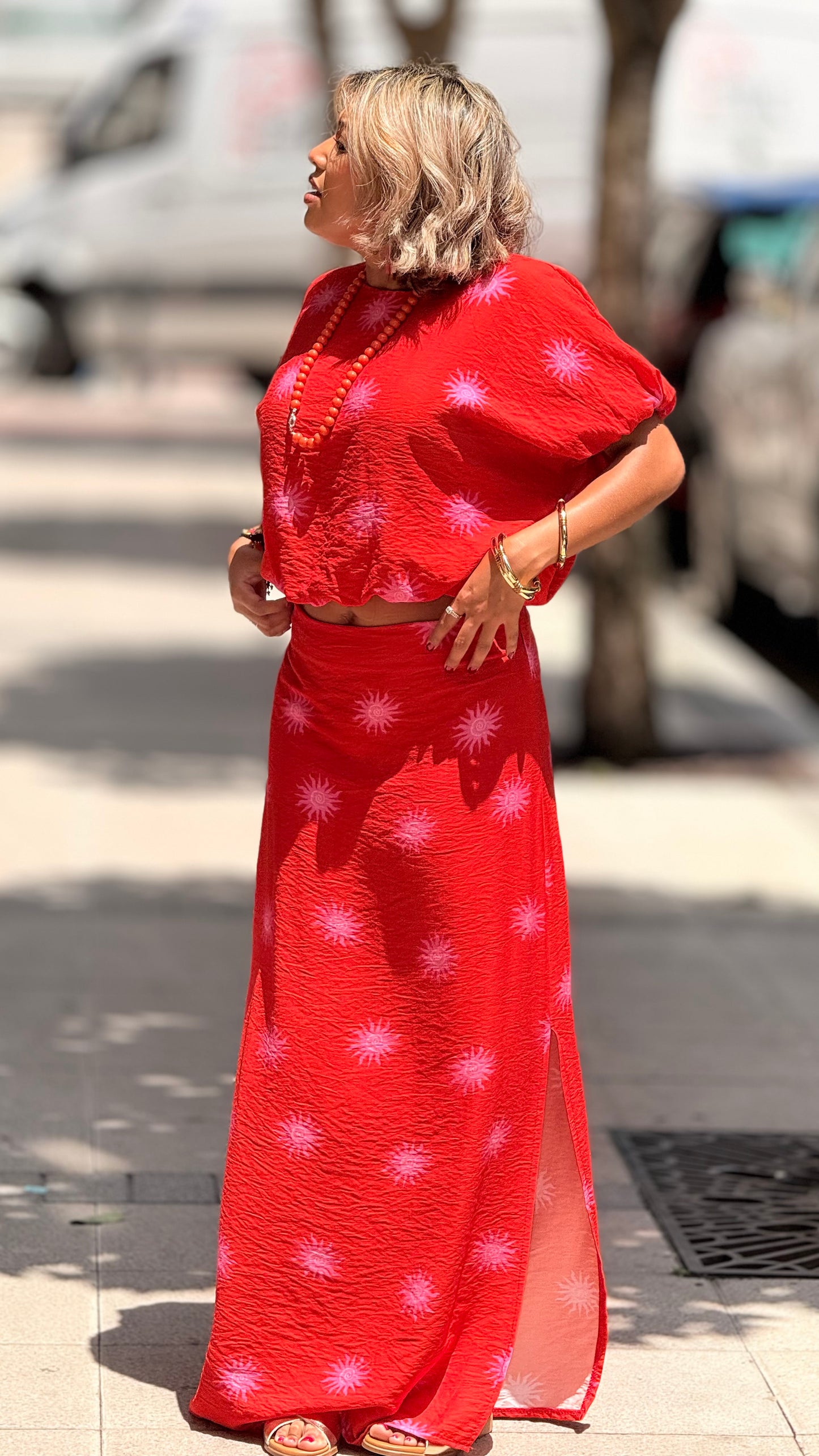 Conjunto sol fucsia
