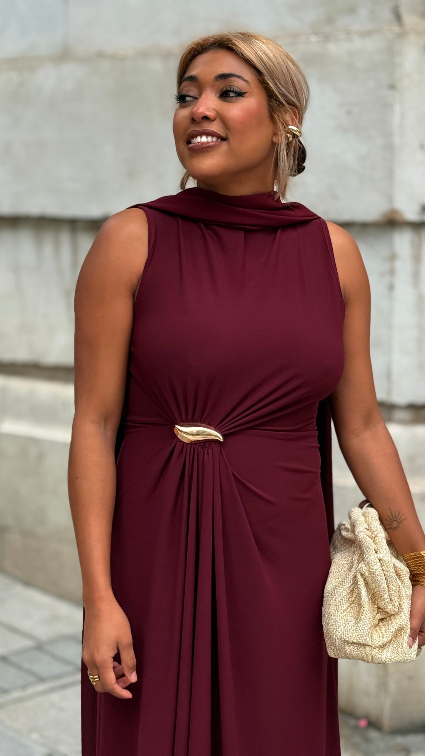 Vestido Maui granate