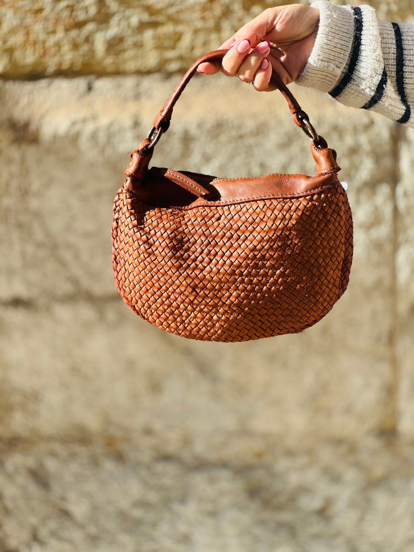 Bolso en piel lavada