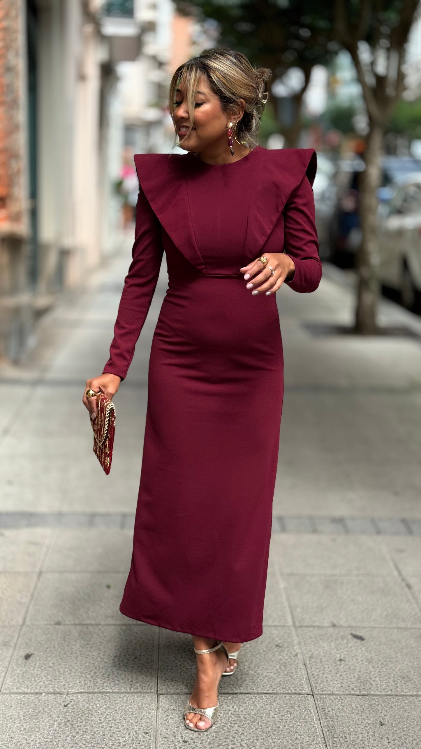 Vestido Lisbon vino