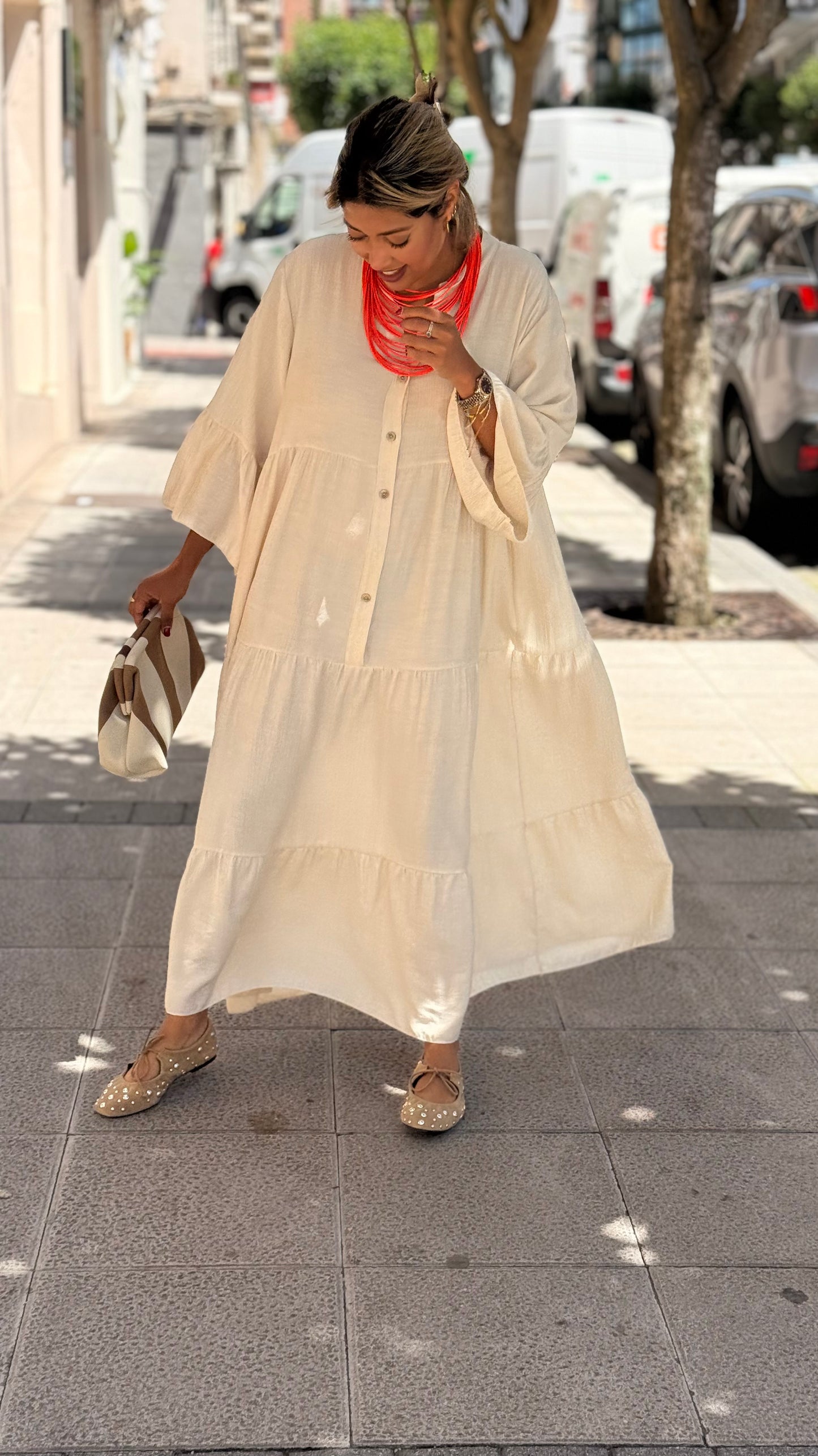 Vestido Rita beige
