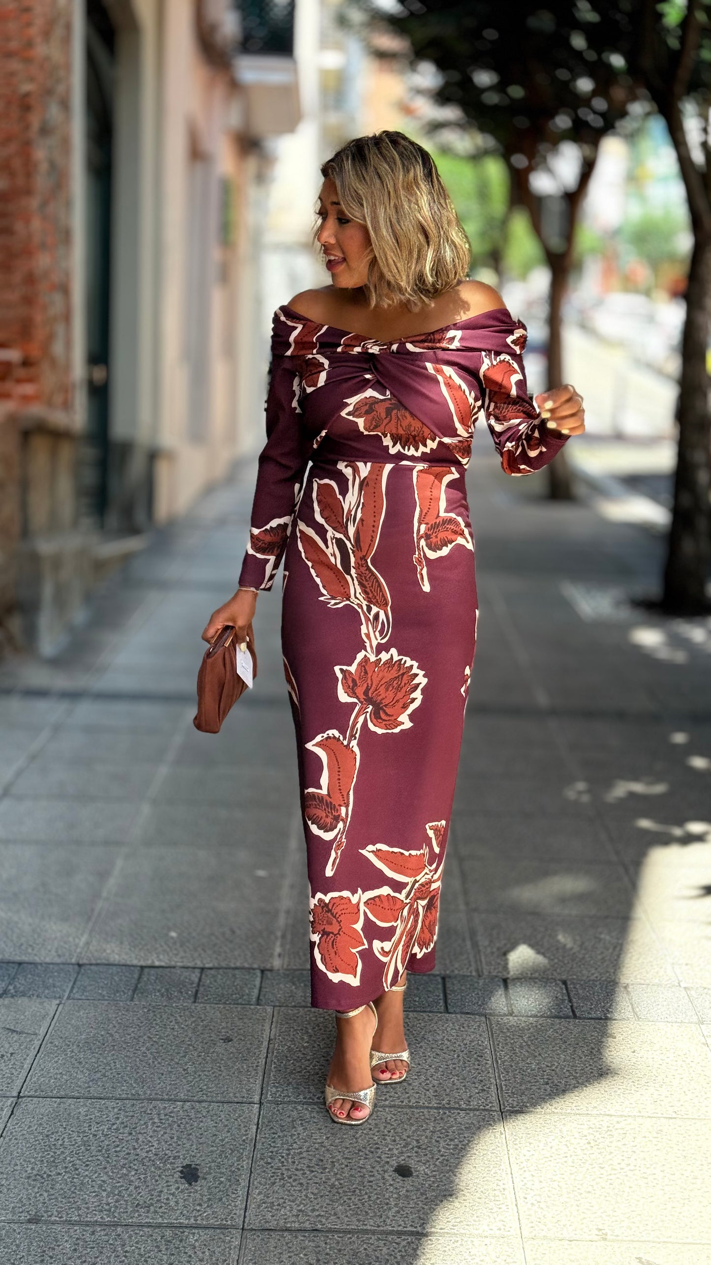 Vestido Shaila granate