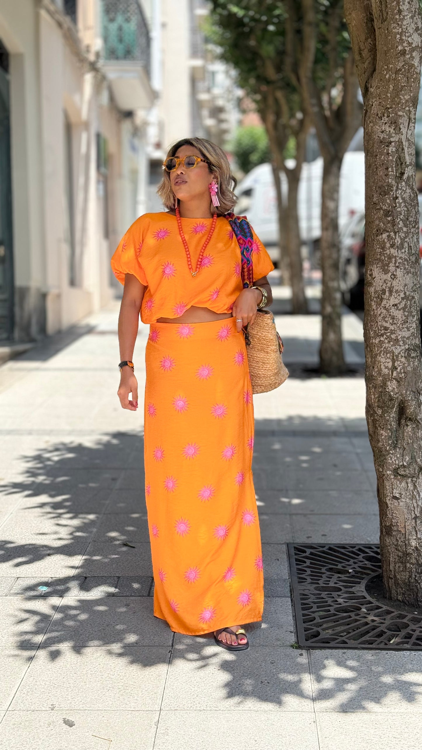 Conjunto sol naranja