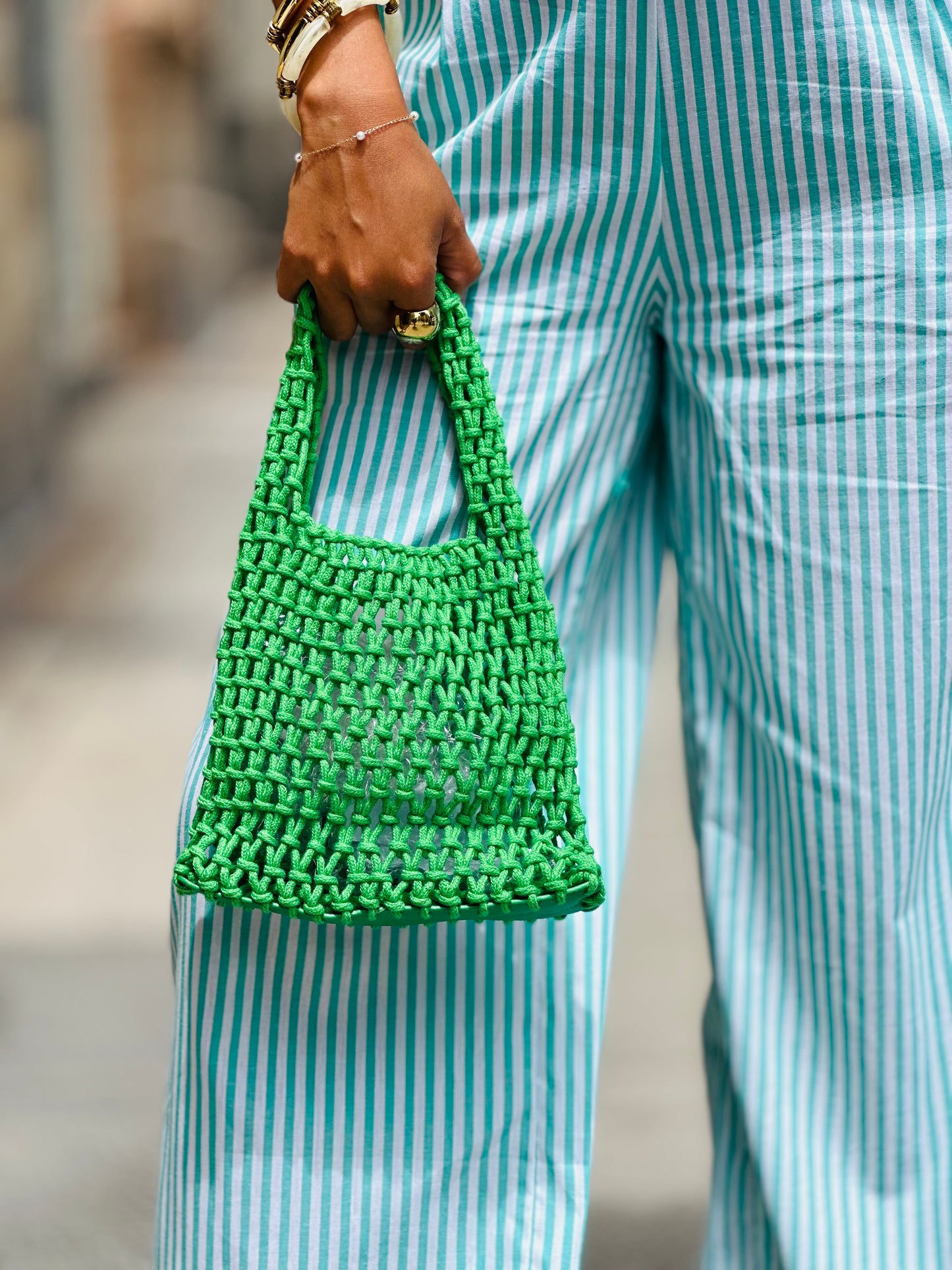 Bolso nudo verde