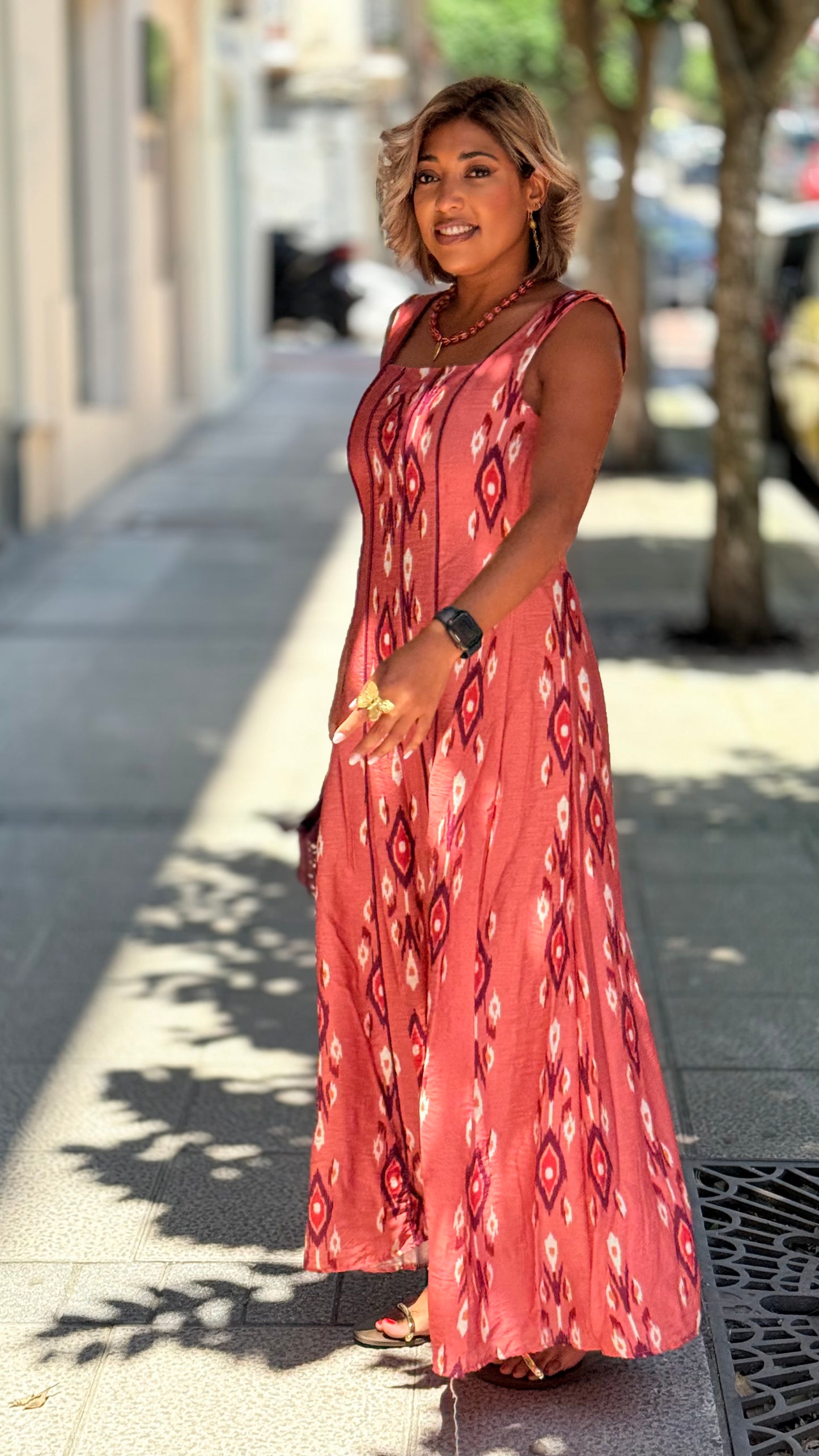 Vestido Otilia coral