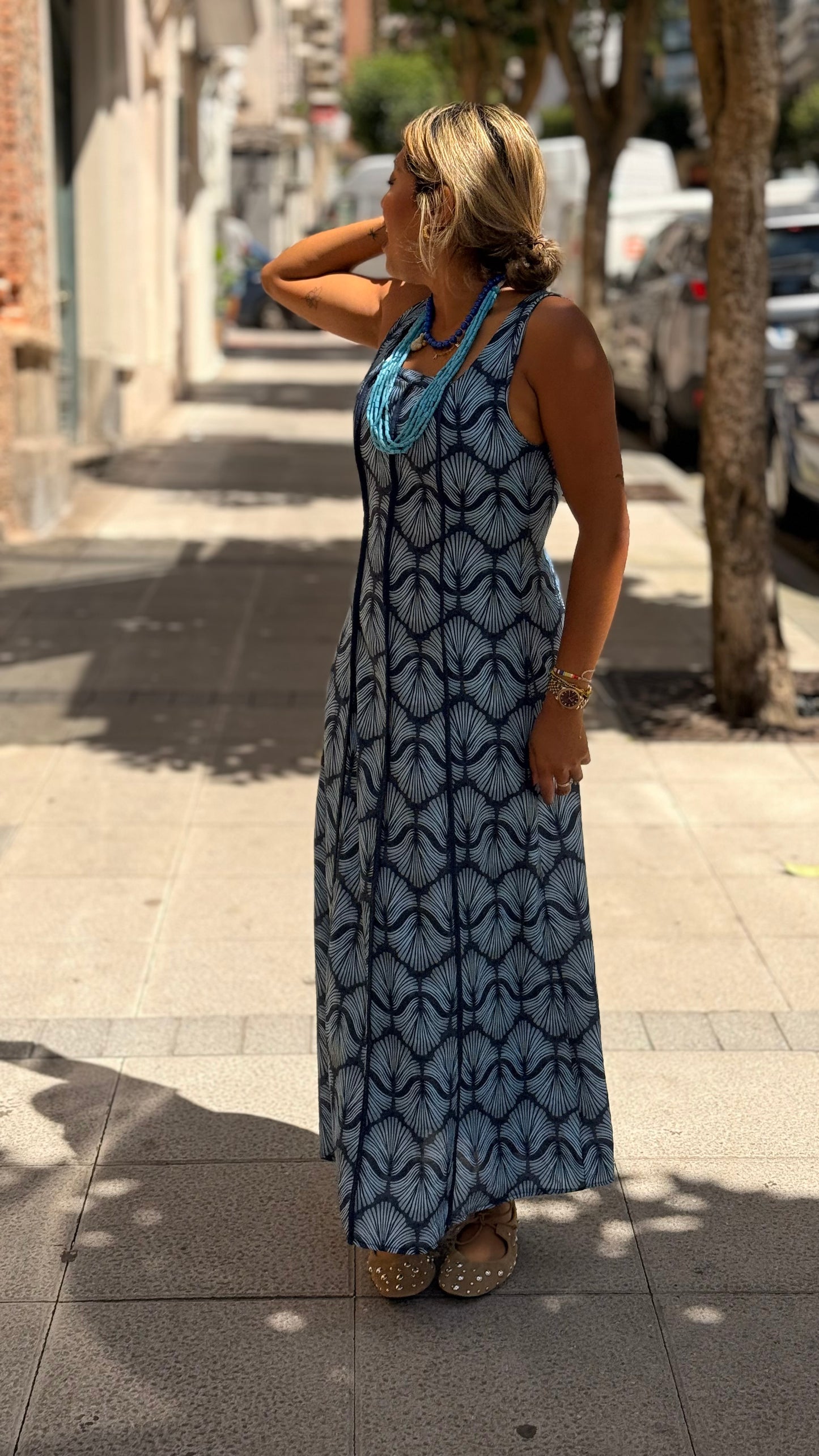 Vestido azul diplomatic