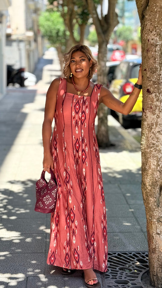 Vestido Otilia coral