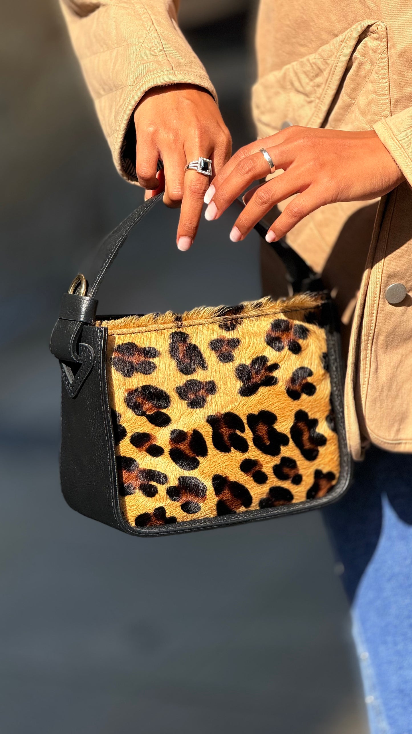 Bolso piel animal print