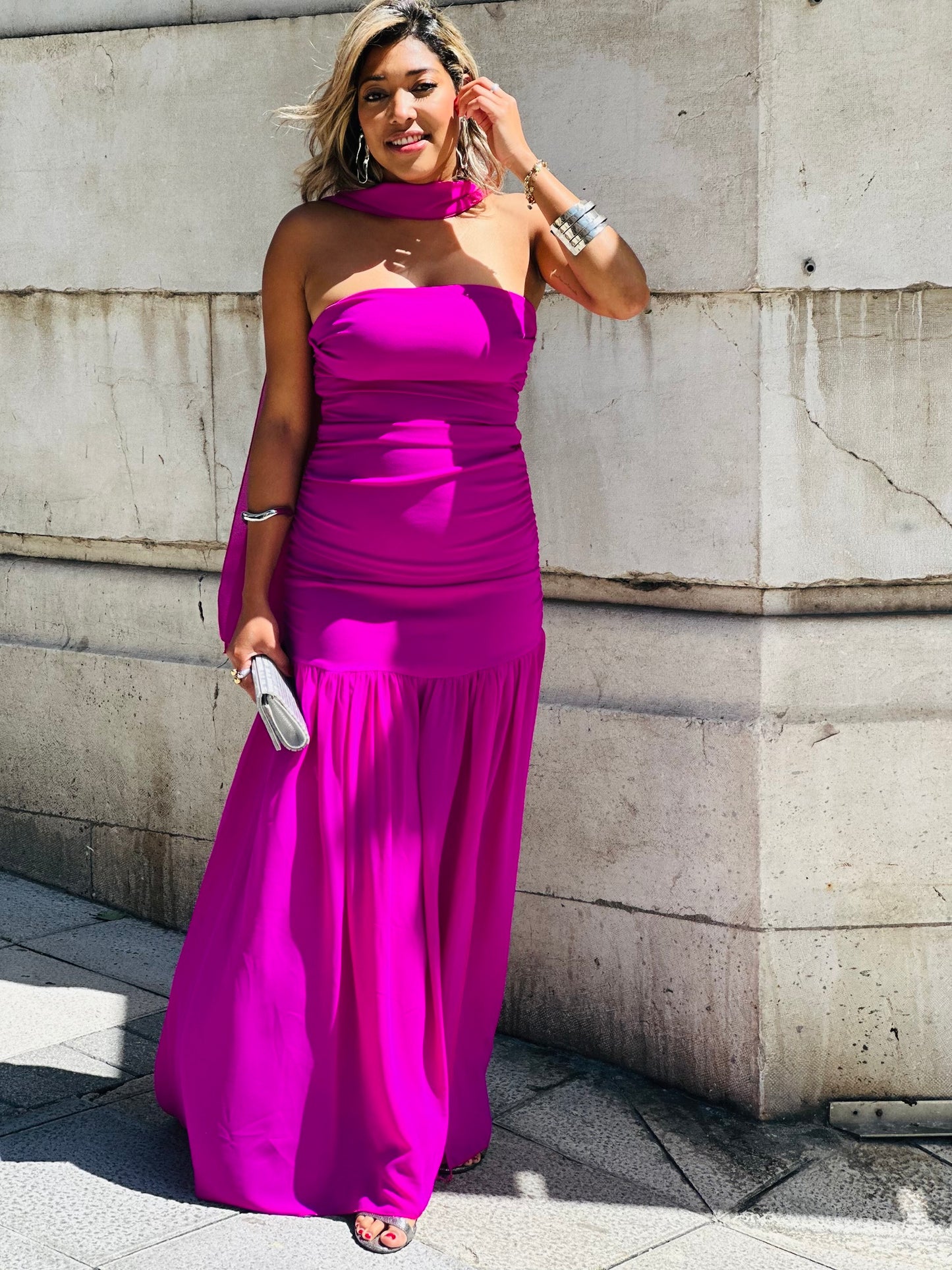 Vestido Julieta fucsia