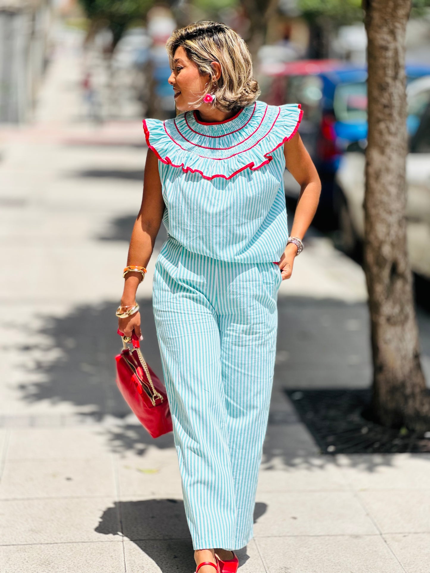 Conjunto tina turquesa
