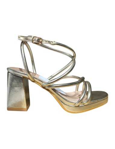 Sandalia metalizada tiras