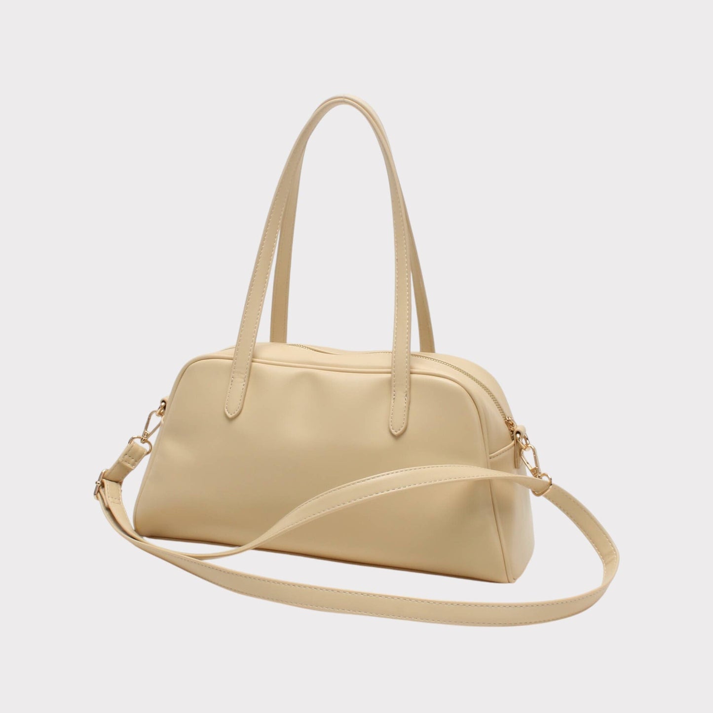 Bolso bandolera largo con hebilla decorativa dorada: Amarillo