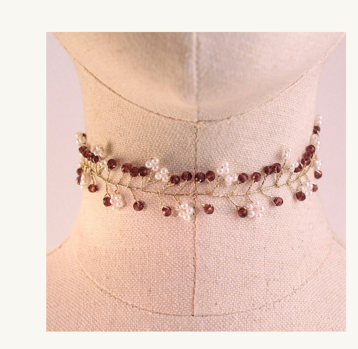 Chocker flores perlas