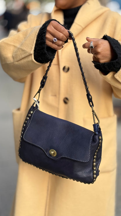 Bolso piel tachuela