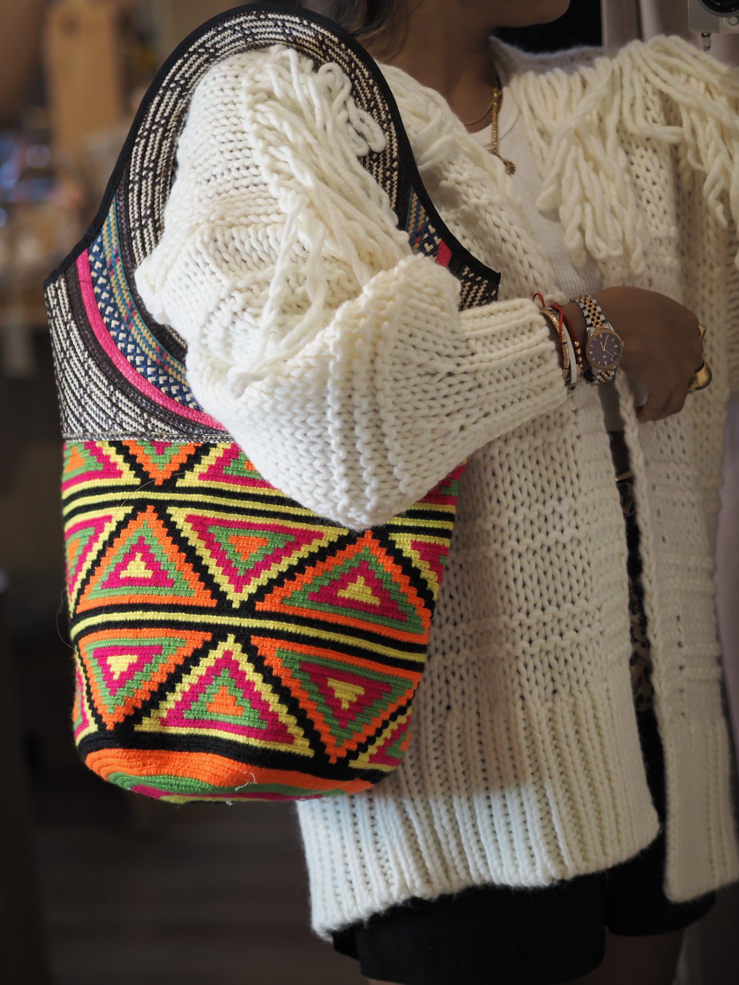 Bolso Wayuu caña flecha